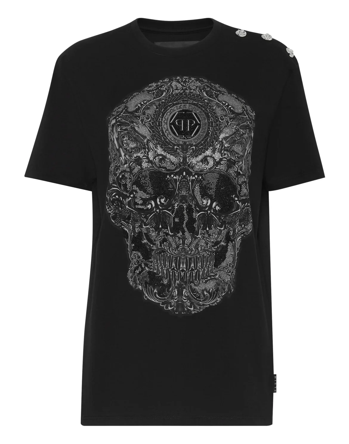 T-shirt Man Fit Baroque with Crystals, цвет: Черный