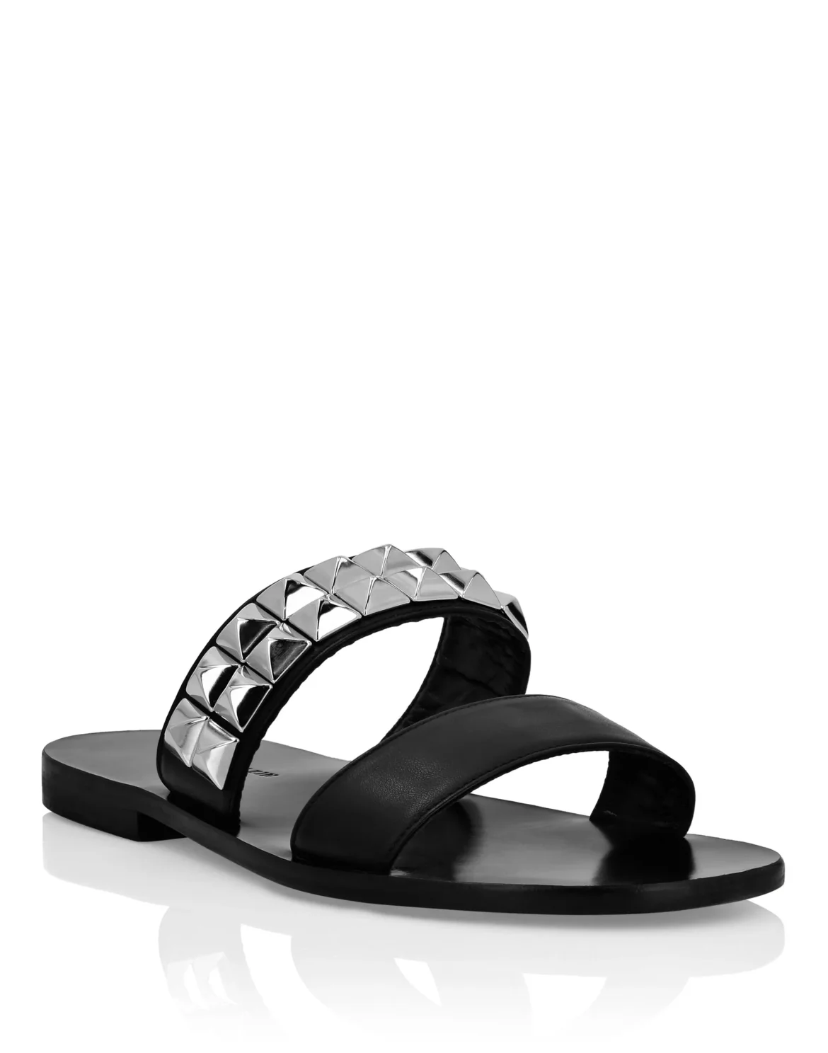 Sandals Flat Studs, цвет: Черный