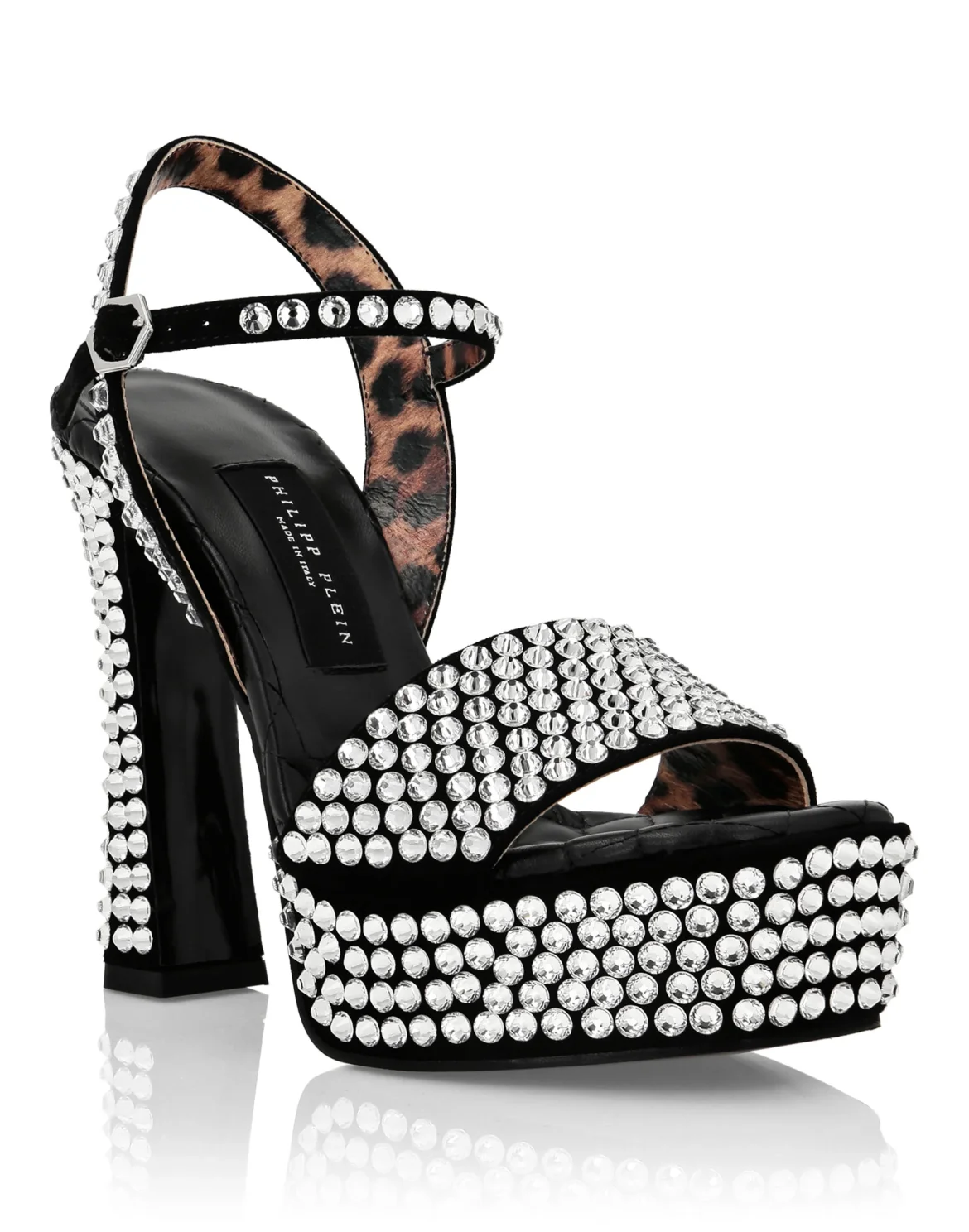 Strass Platform Sandals, цвет: Черный