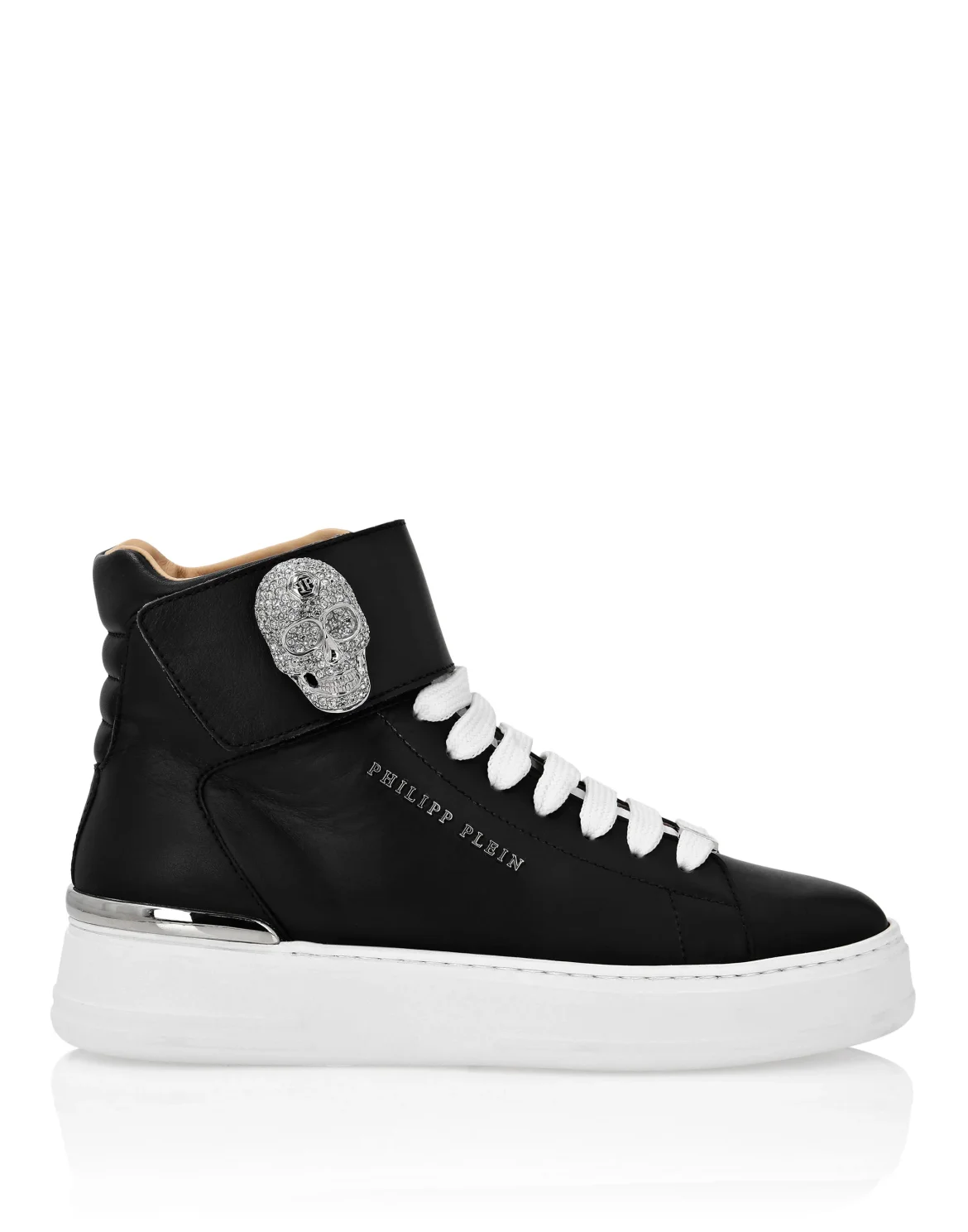 Hi-Top Sneakers Crystal Skull with Crystals, цвет: Черный