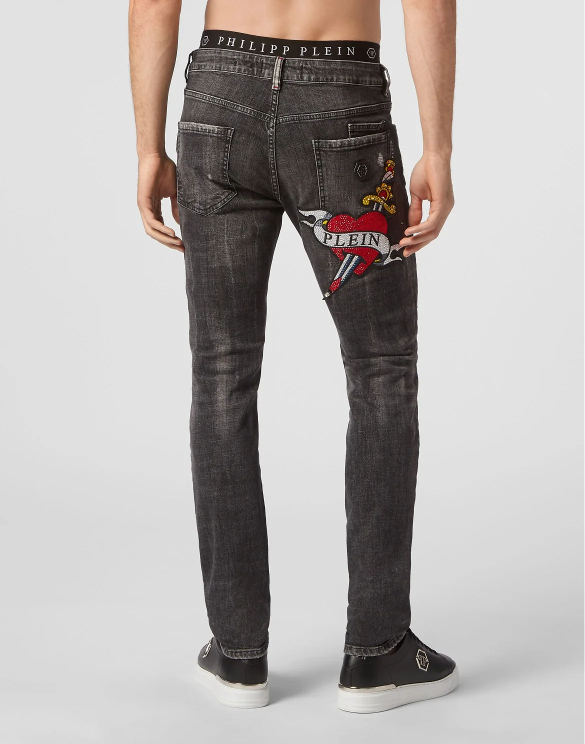 Super Straight Cut Trousers Love, цвет: Черный