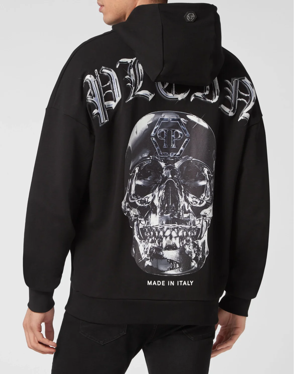Hoodie Sweatshirt Glass Skull, цвет: Черный