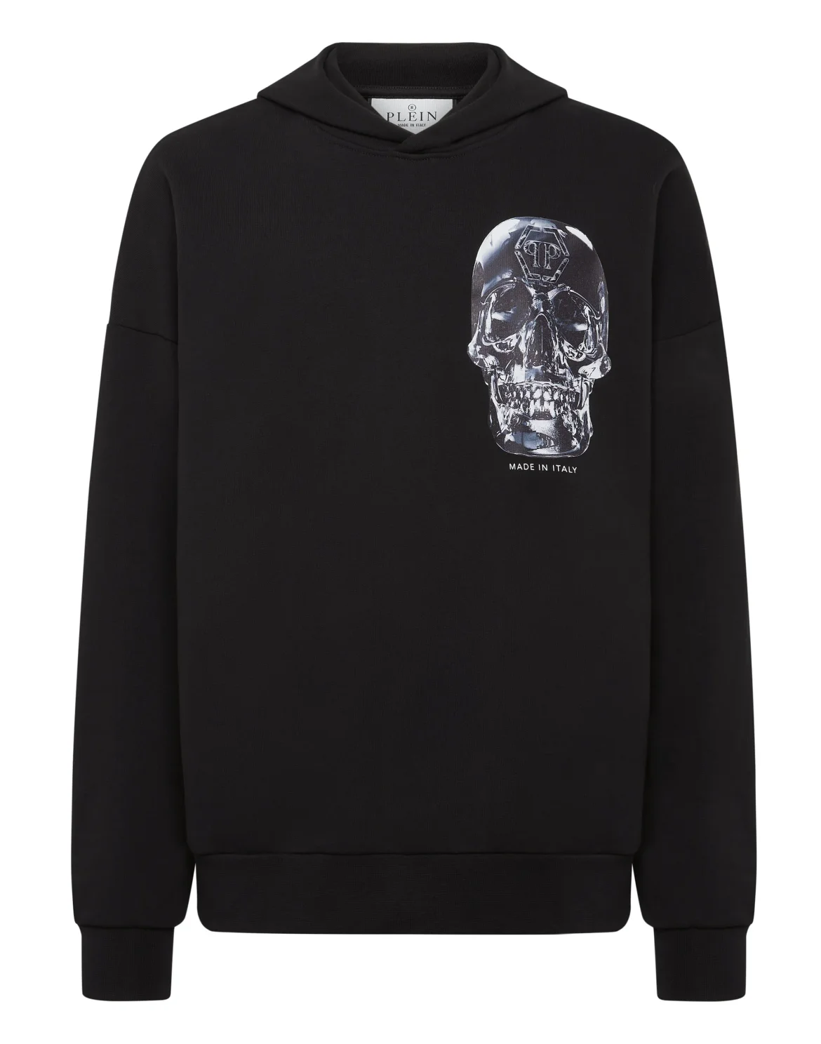 Hoodie Sweatshirt Glass Skull, цвет: Черный