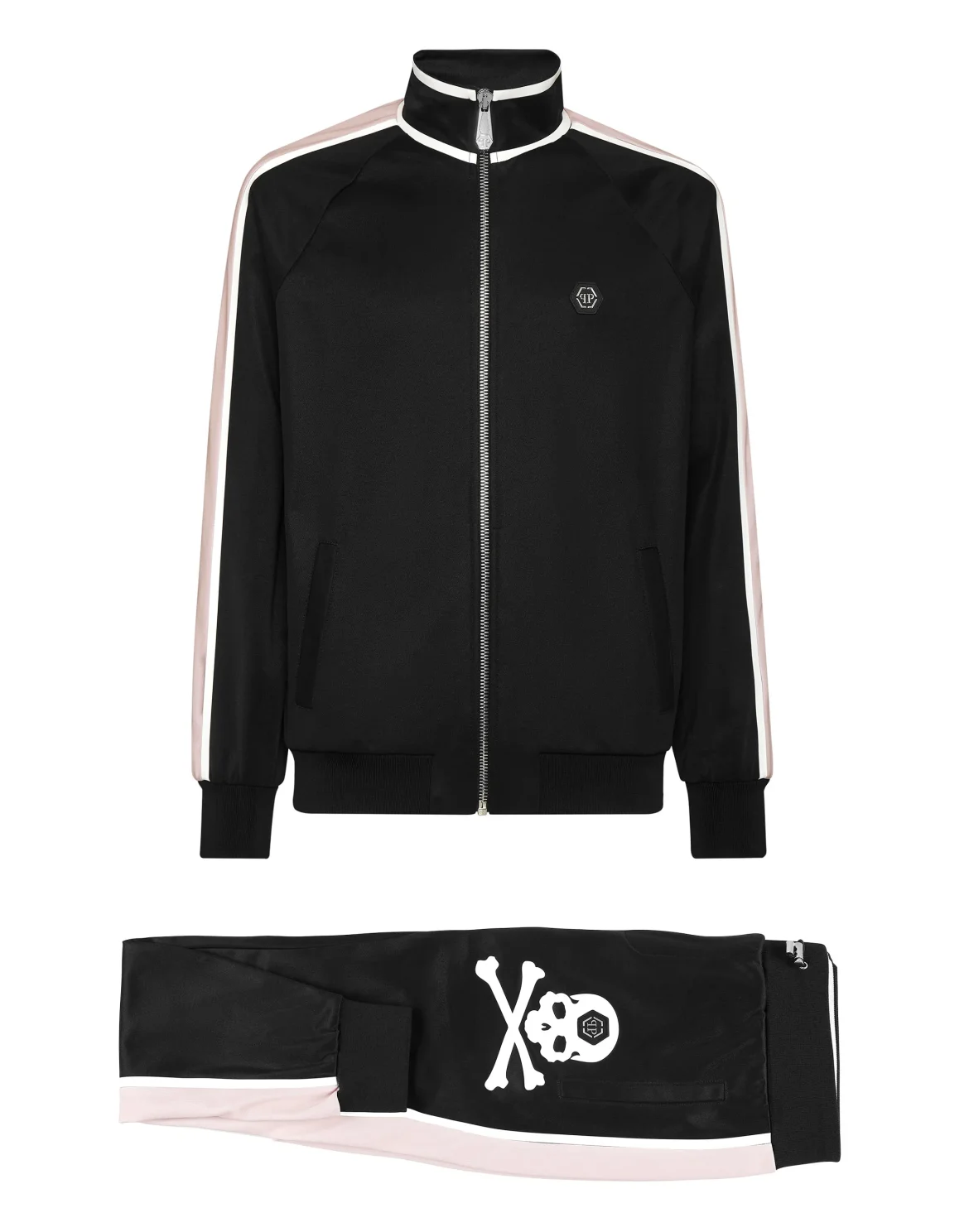 Jogging Tracksuit: Top/Trousers Skull&Bones, цвет: Черный