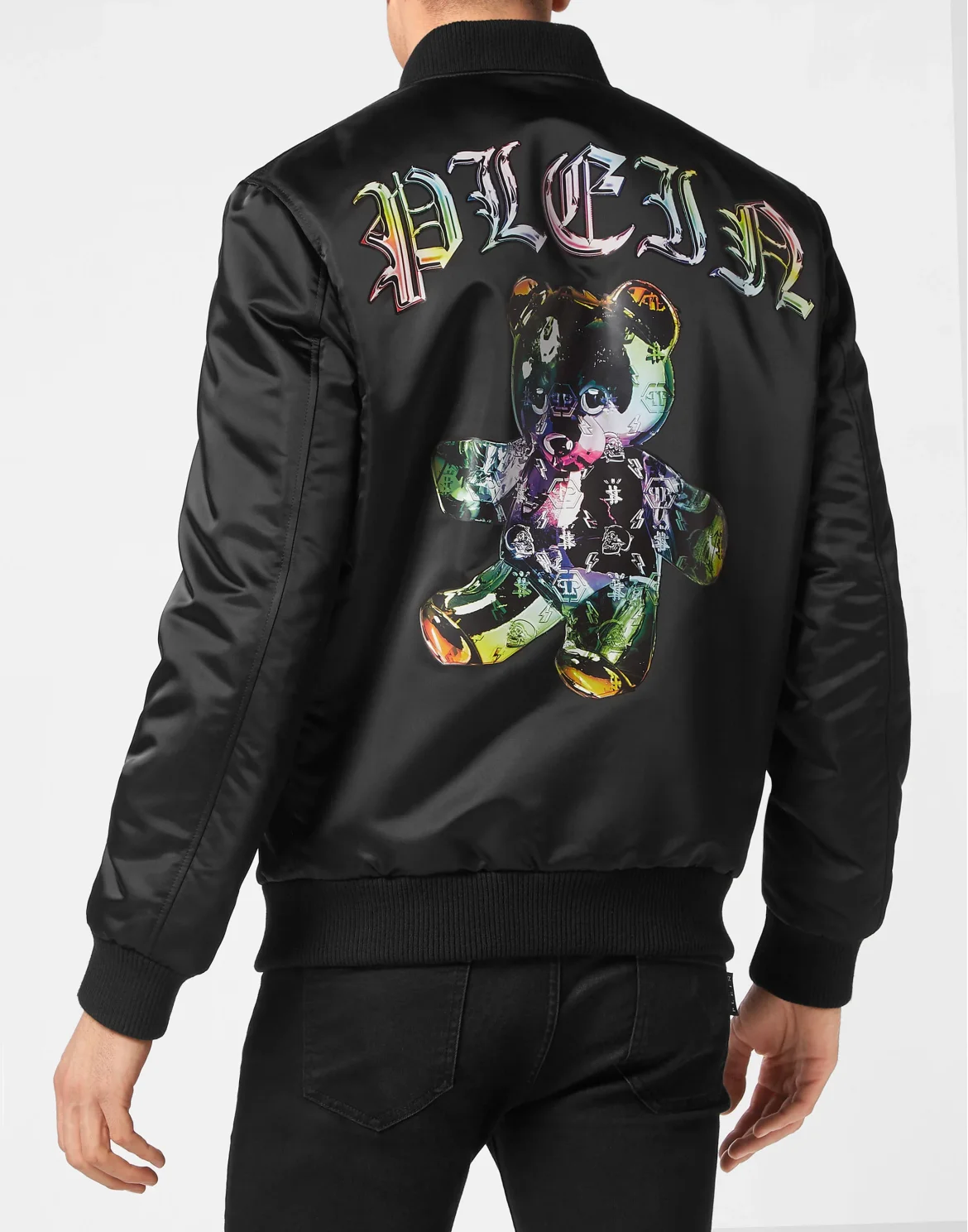 Satin Bomber Teddy Glass, цвет: Черный