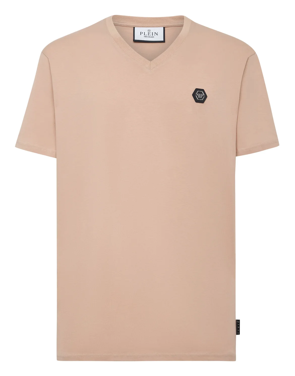 T-shirt V-Neck SS Gothic Plein, цвет: Бежевый