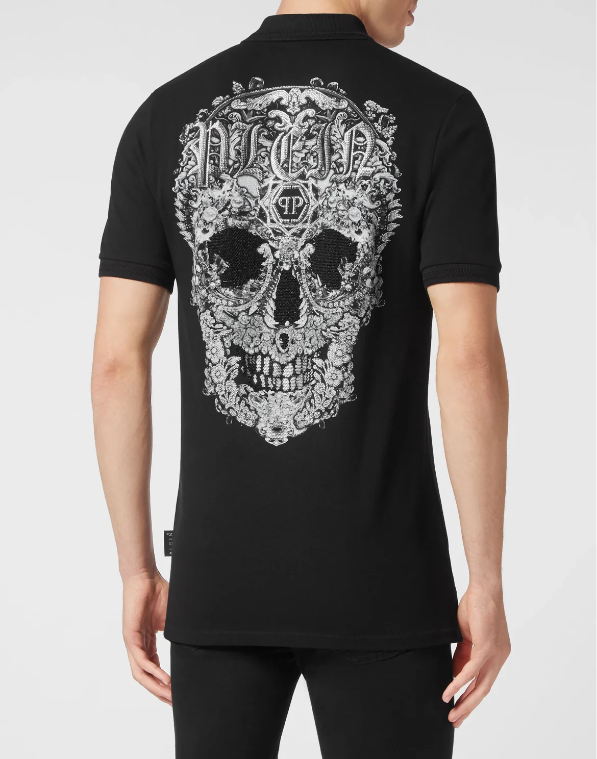 Slim Fit Polo shirt SS Baroque Skull, цвет: Черный