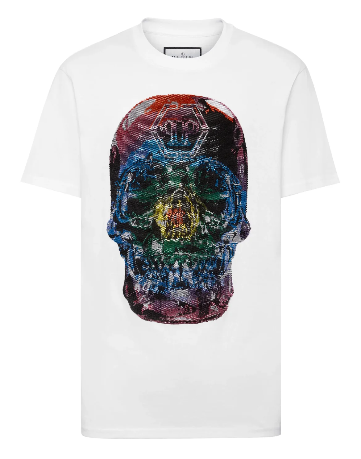 T-shirt Round Neck SS Glass Skull, цвет: Белый