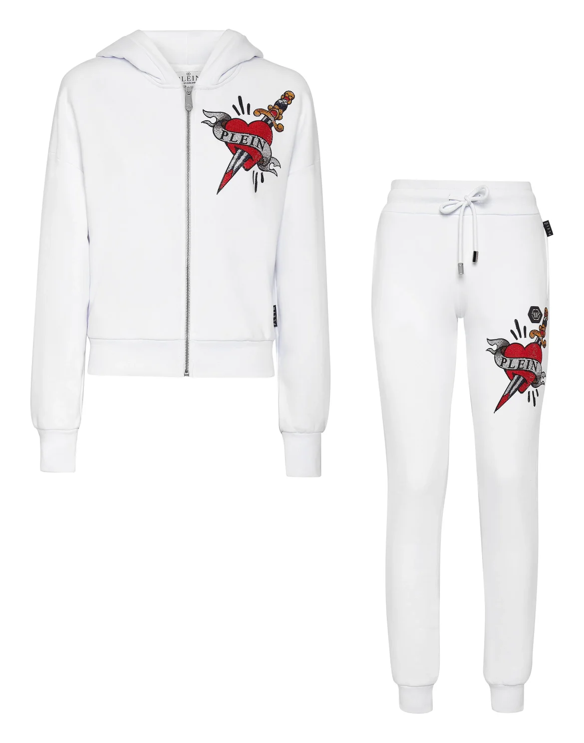 Jogging Tracksuit: Top/Trousers Love Tattoo, цвет: Белый