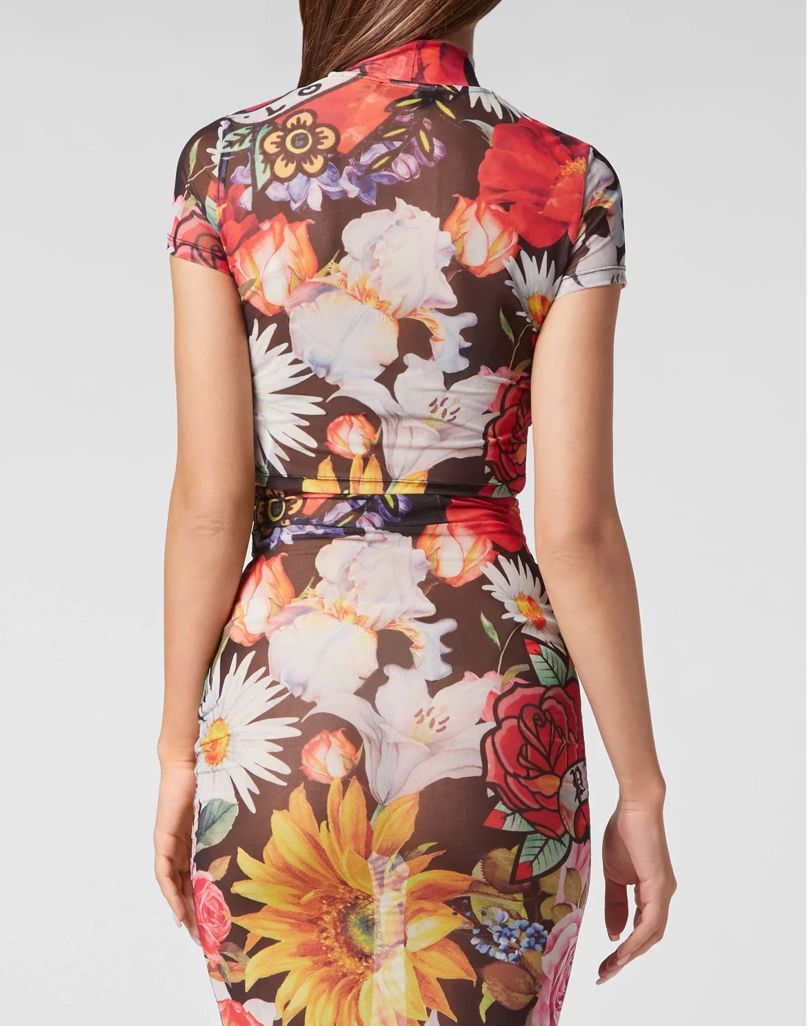 Cropped Top SS Love Flowers, цвет: Черный