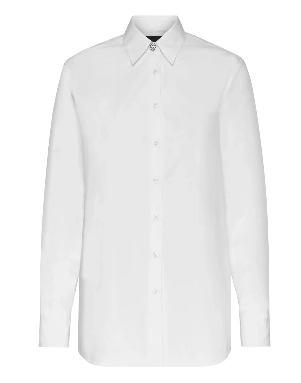 Popeline Shirt LS Crystal Skull, цвет: Белый
