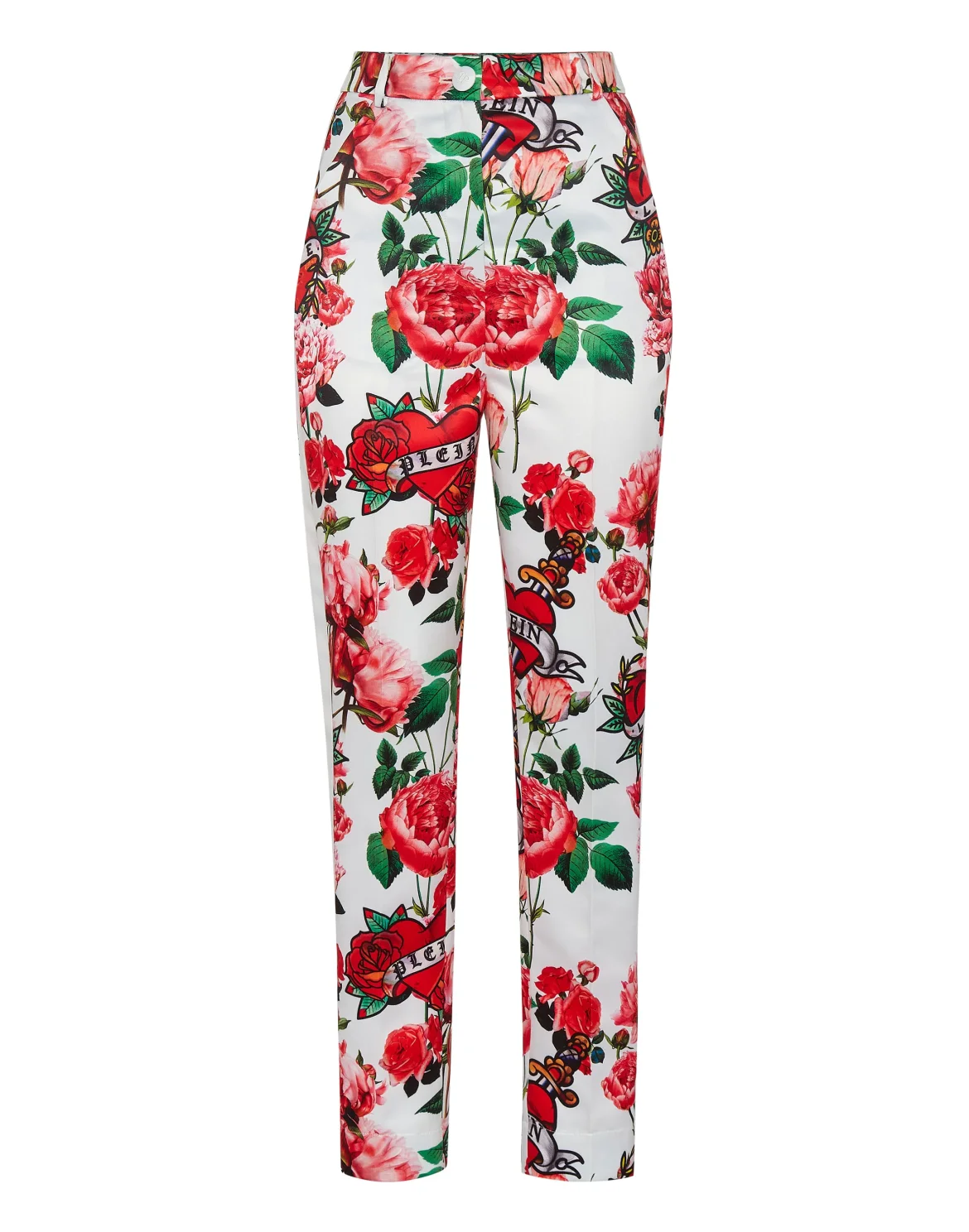 Duchesse Super High Waist Trousers Love, цвет: Белый