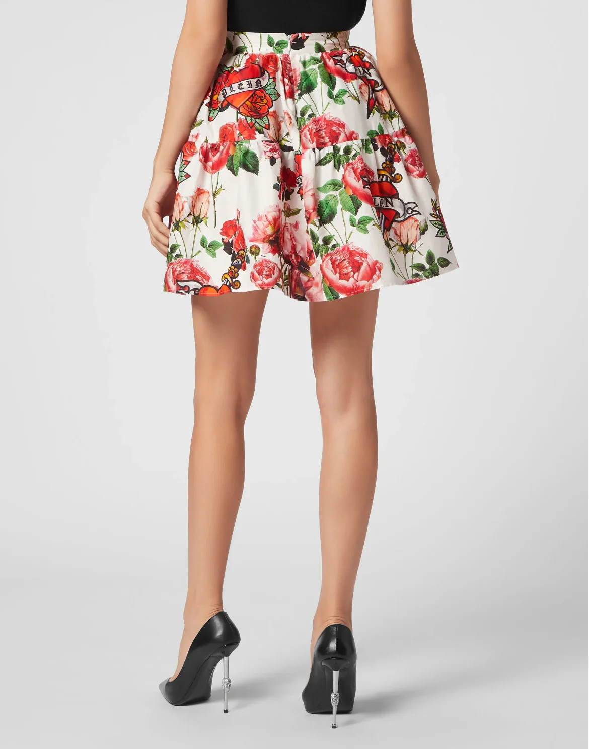 Popeline Mini Skirt Love, цвет: Белый