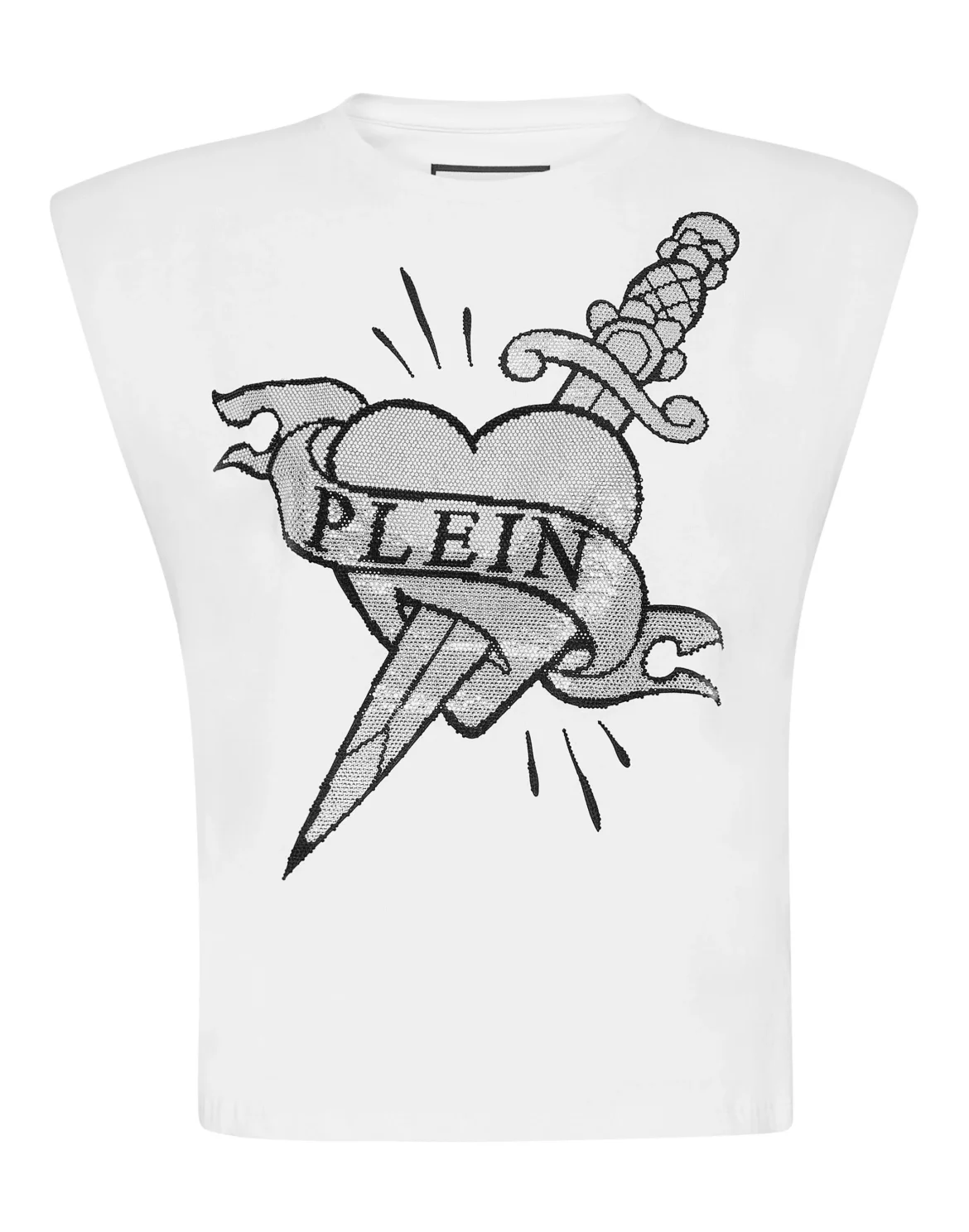 Shoulder Pads Tank Top Love, цвет: Белый