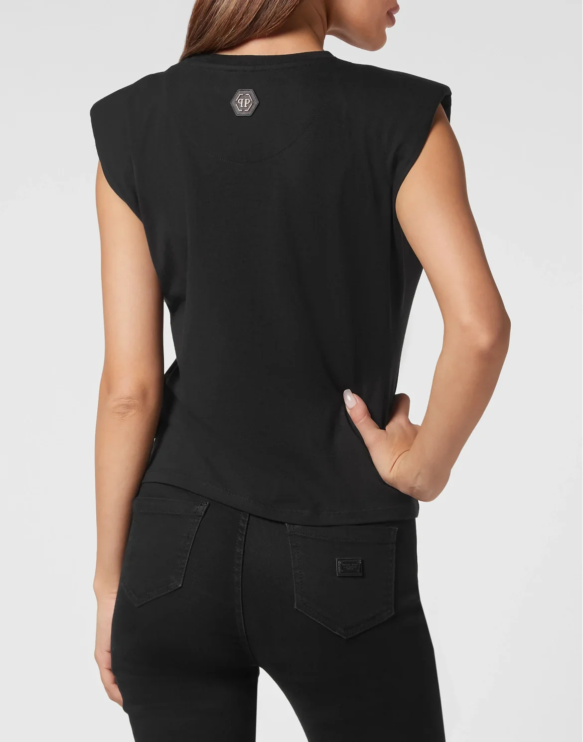 Shoulder Pads Tank Top Love, цвет: Черный