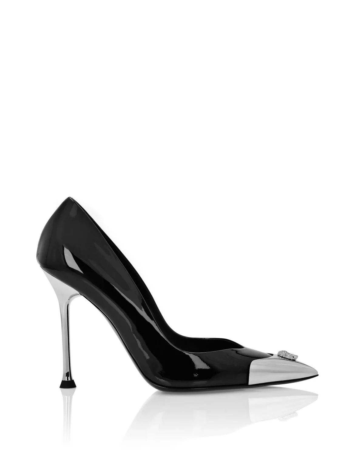 Crystal Skull Patent Leather Pumps, цвет: Черный