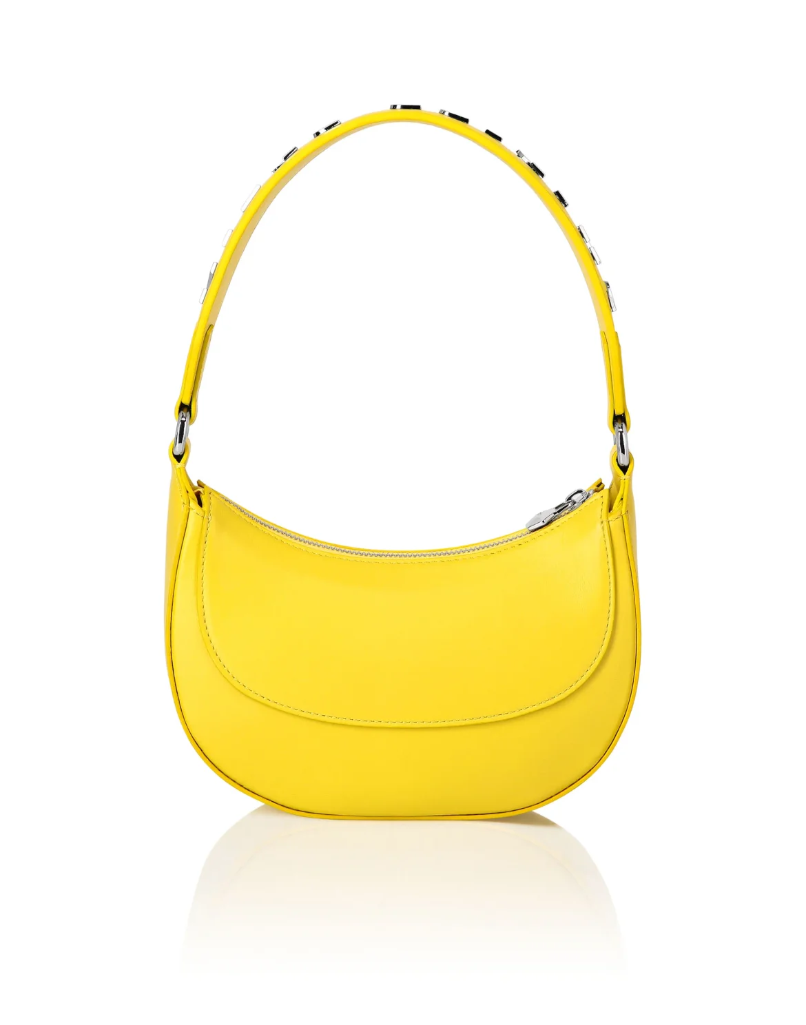 Calf Leather Handle Bag, цвет: Желтый