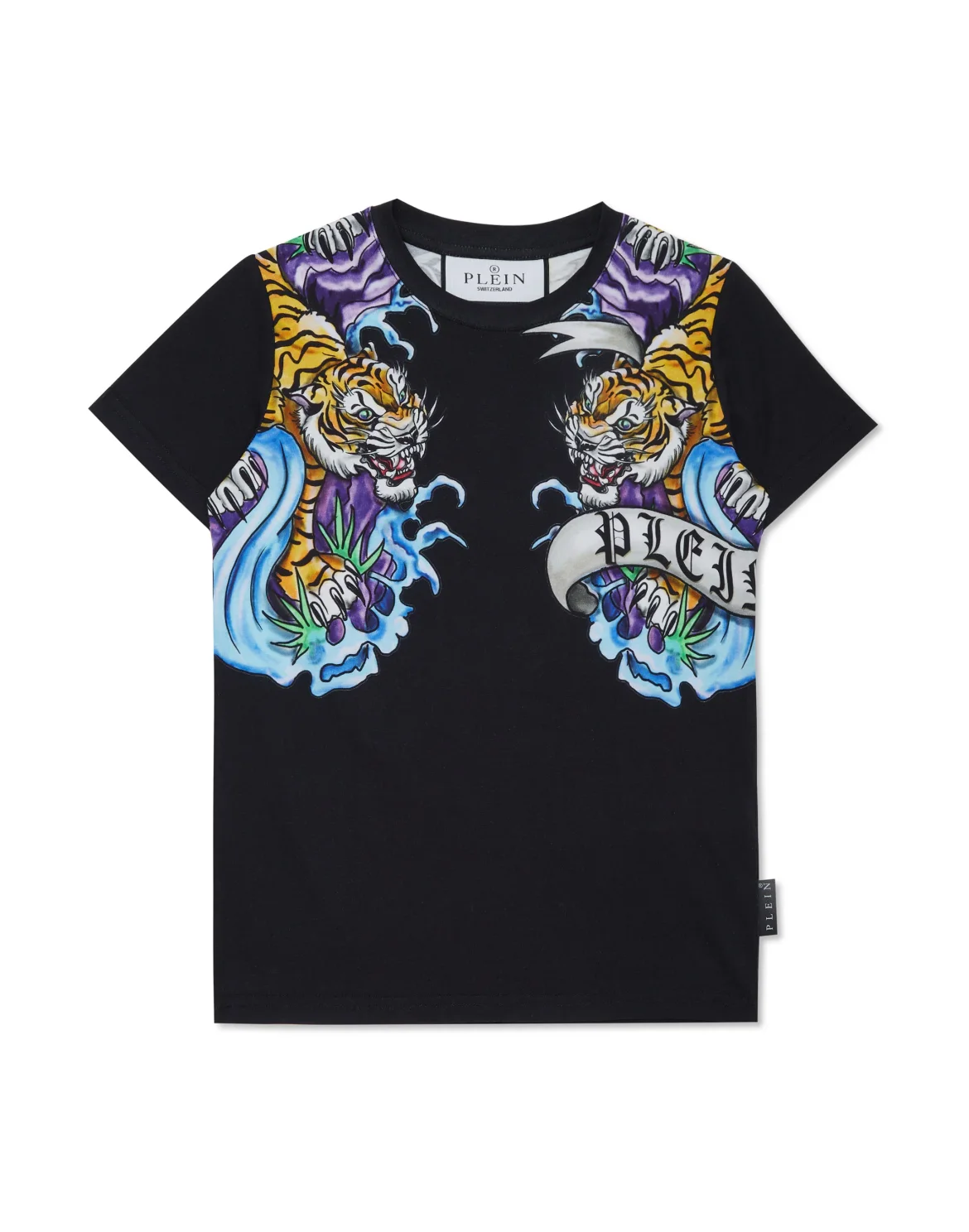 T-shirt Round Neck Tattoo, цвет: Черный