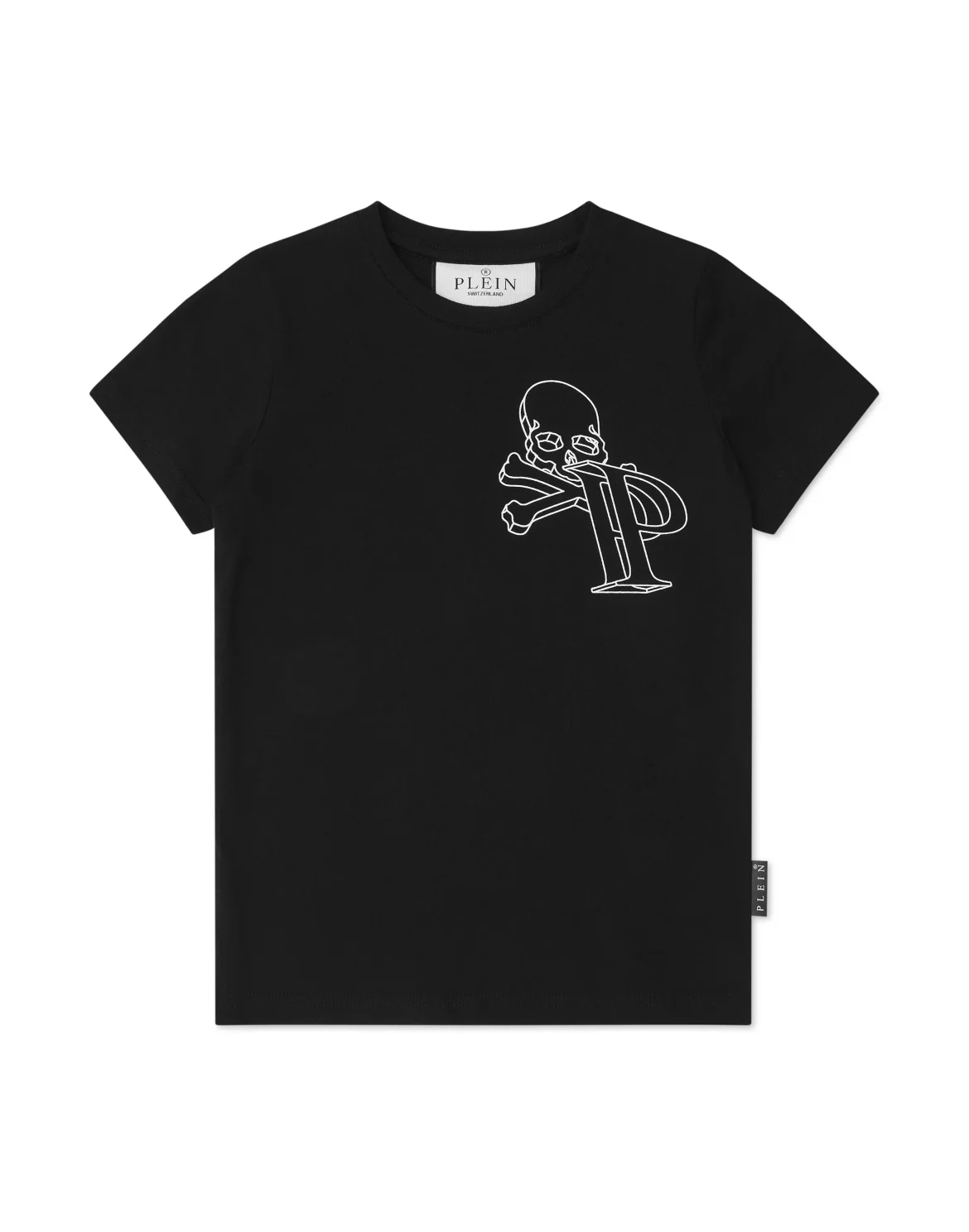 T-shirt Round Neck Wire Frame, цвет: Черный