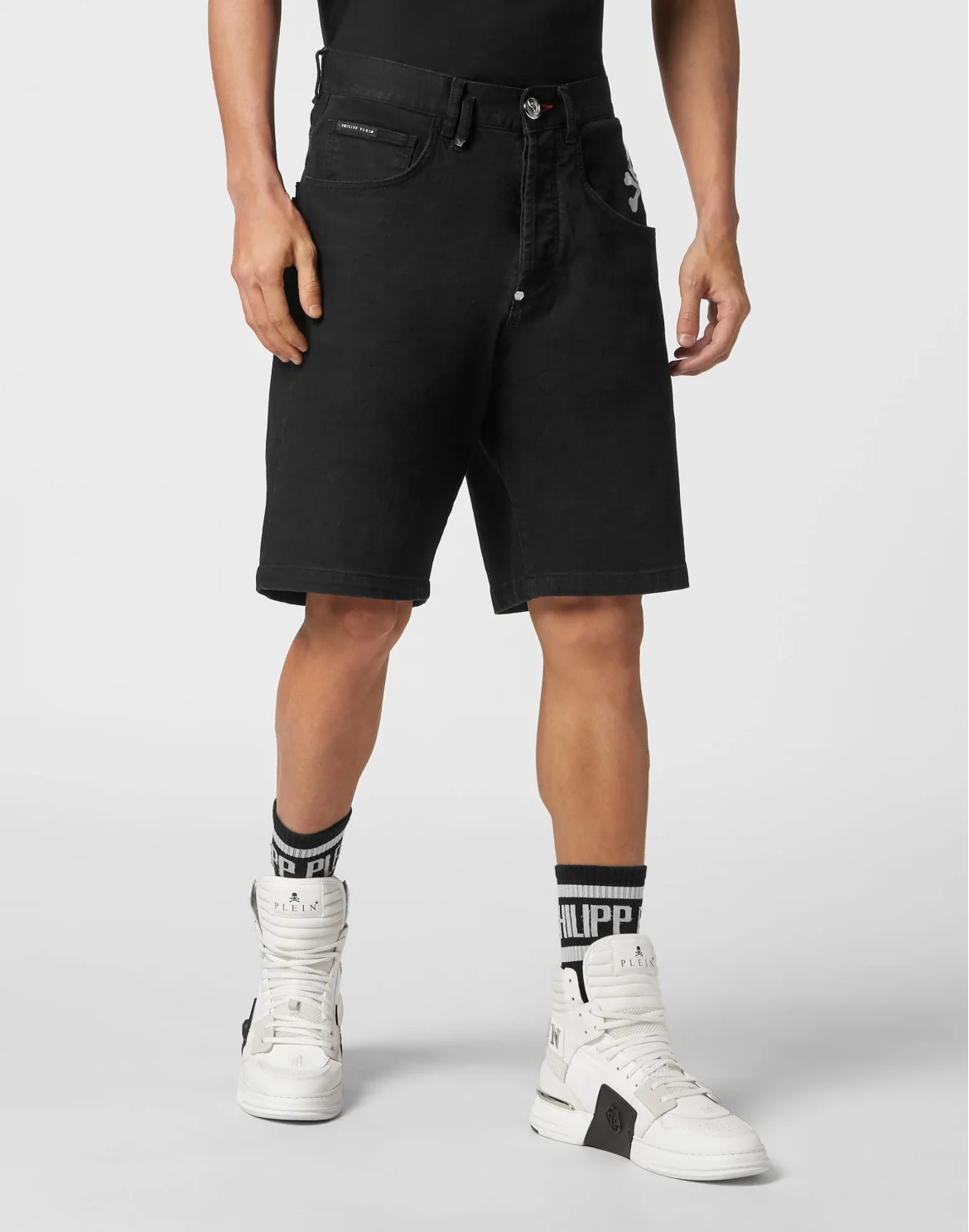 Denim Shorts Formentera Fit Skull&Bones, цвет: Черный