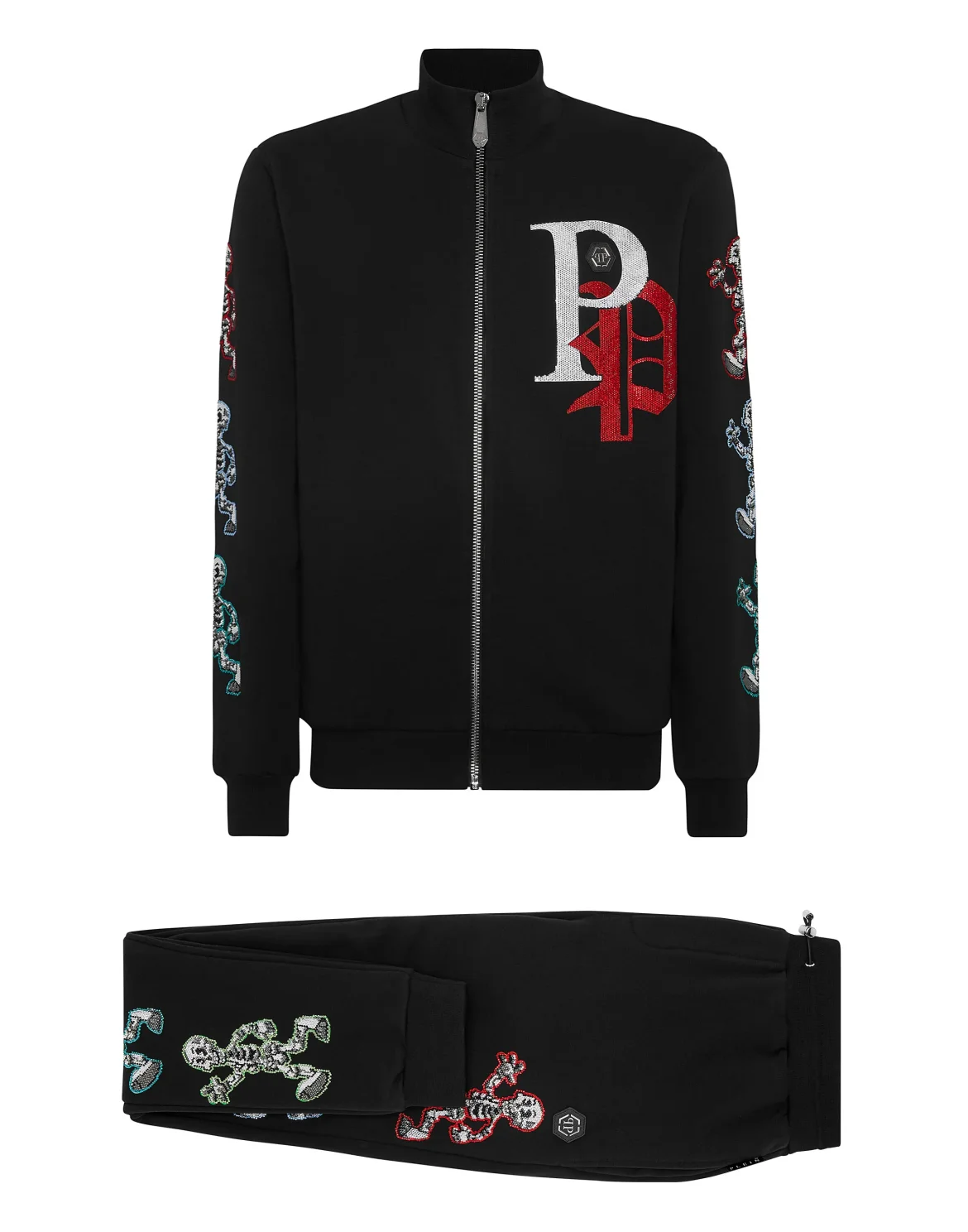Jogging Set: Hoodie/Trousers Skeleton, цвет: Черный