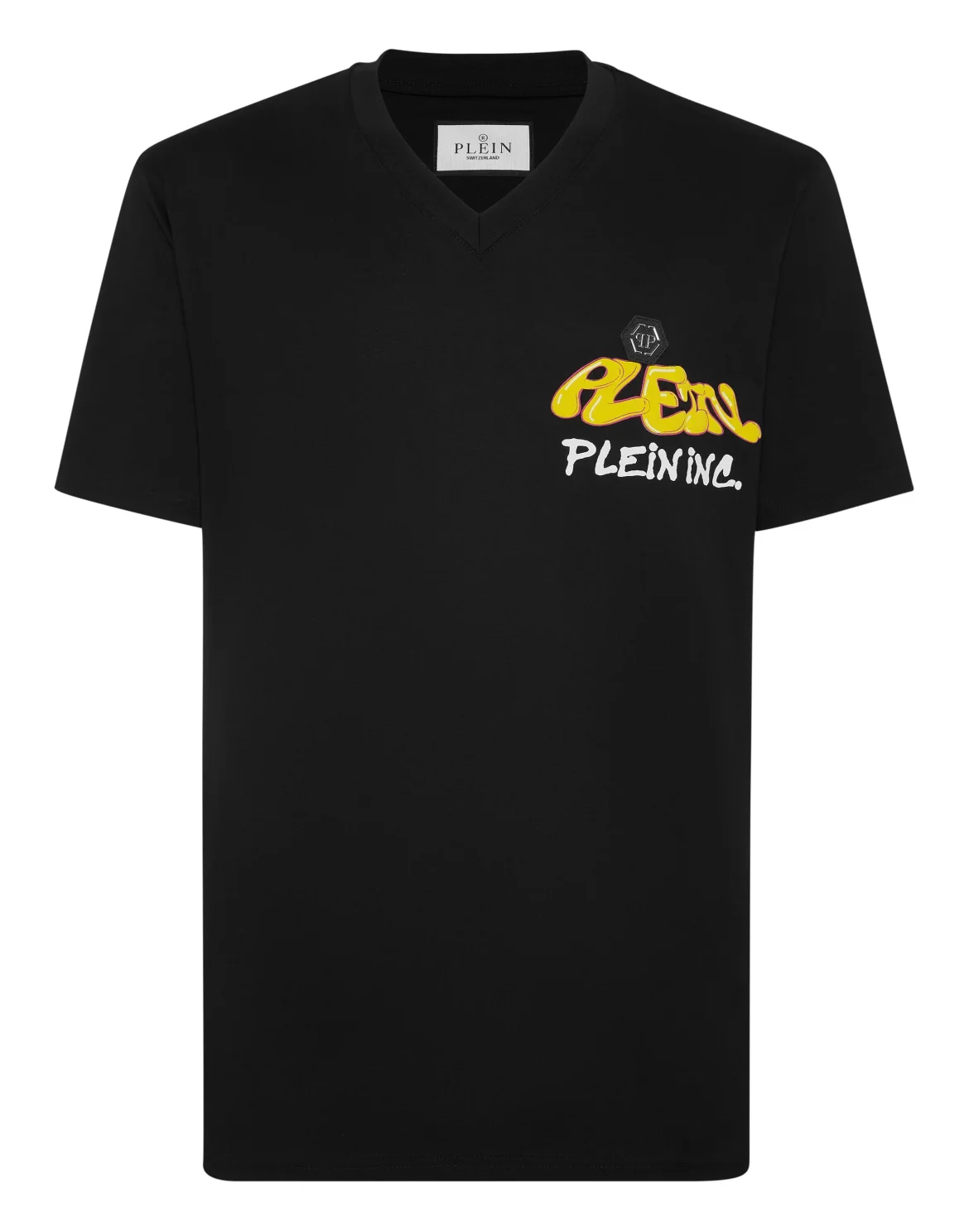 T-shirt V Neck SS Bombing Graffiti, цвет: Черный