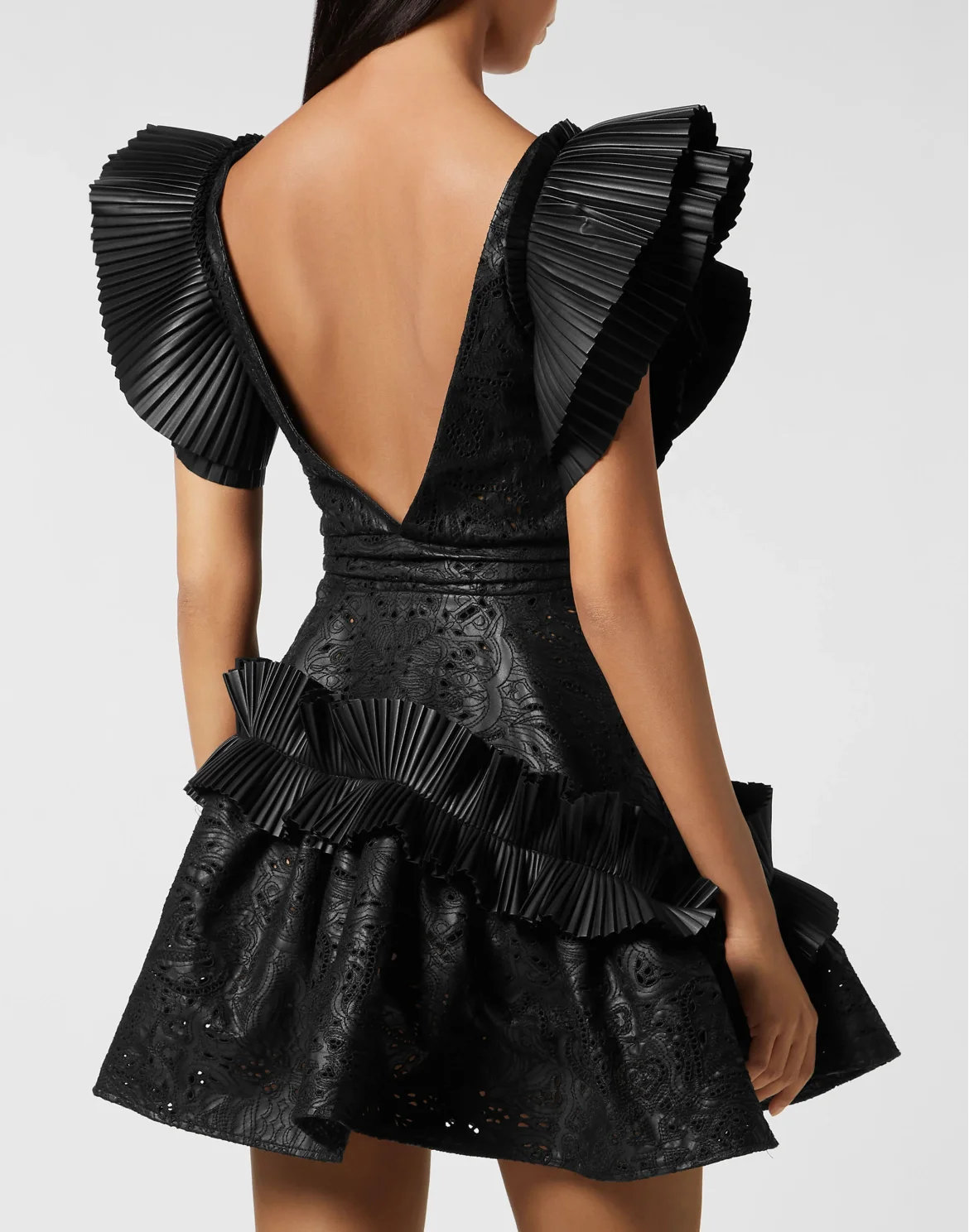 Leather Mini Dress Sangallo, цвет: Черный