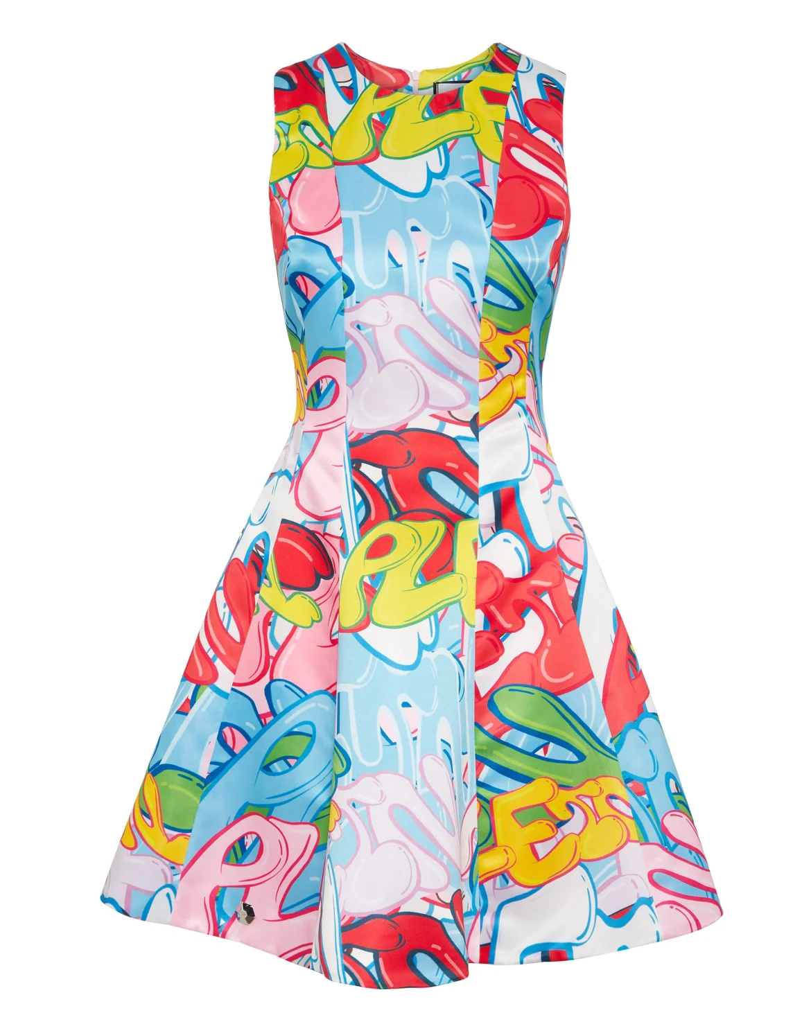 Duchesse Midi Dress Bombing Graffiti, цвет: Мультиколор