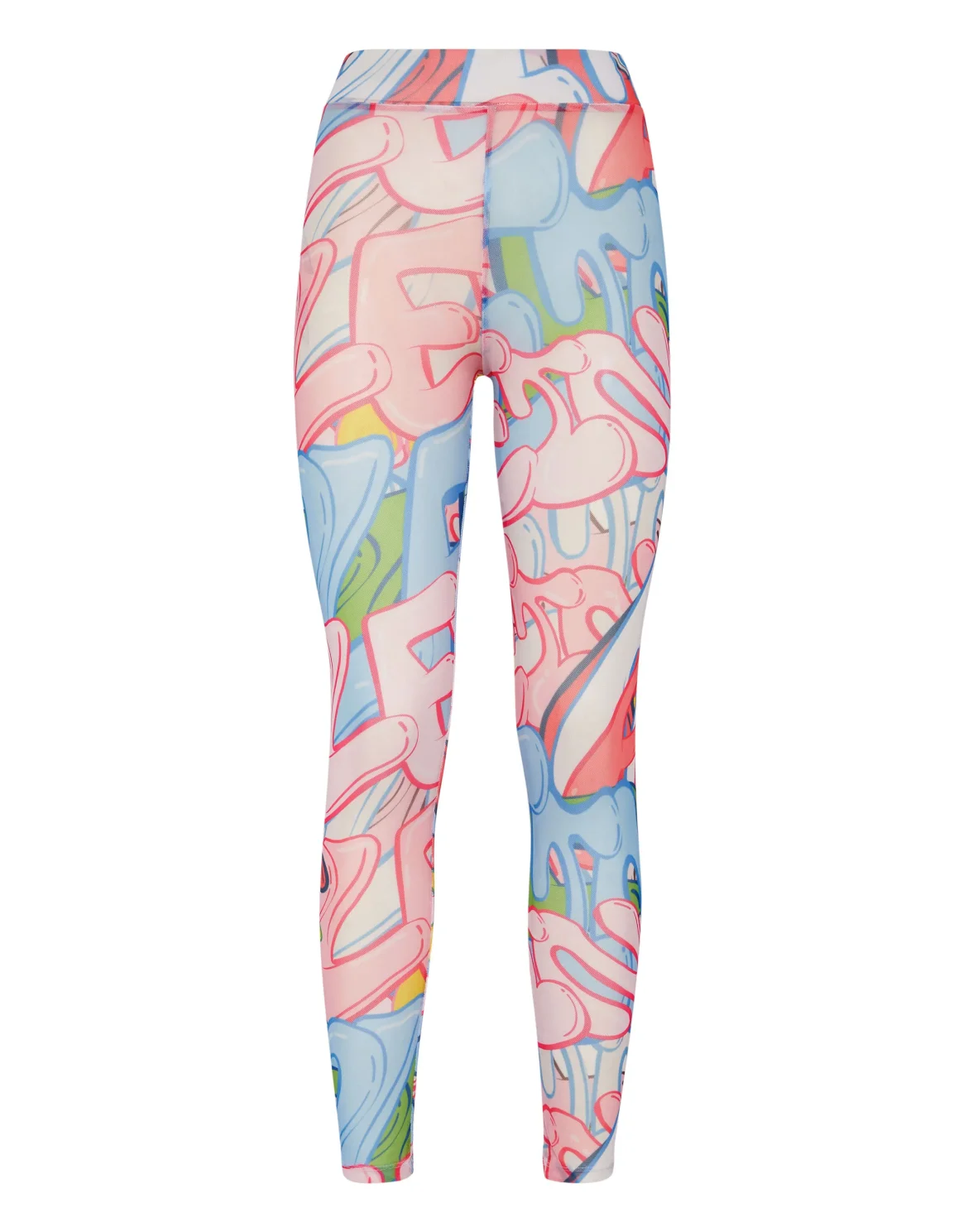 Tulle Leggings Bombing Graffiti, цвет: Мультиколор