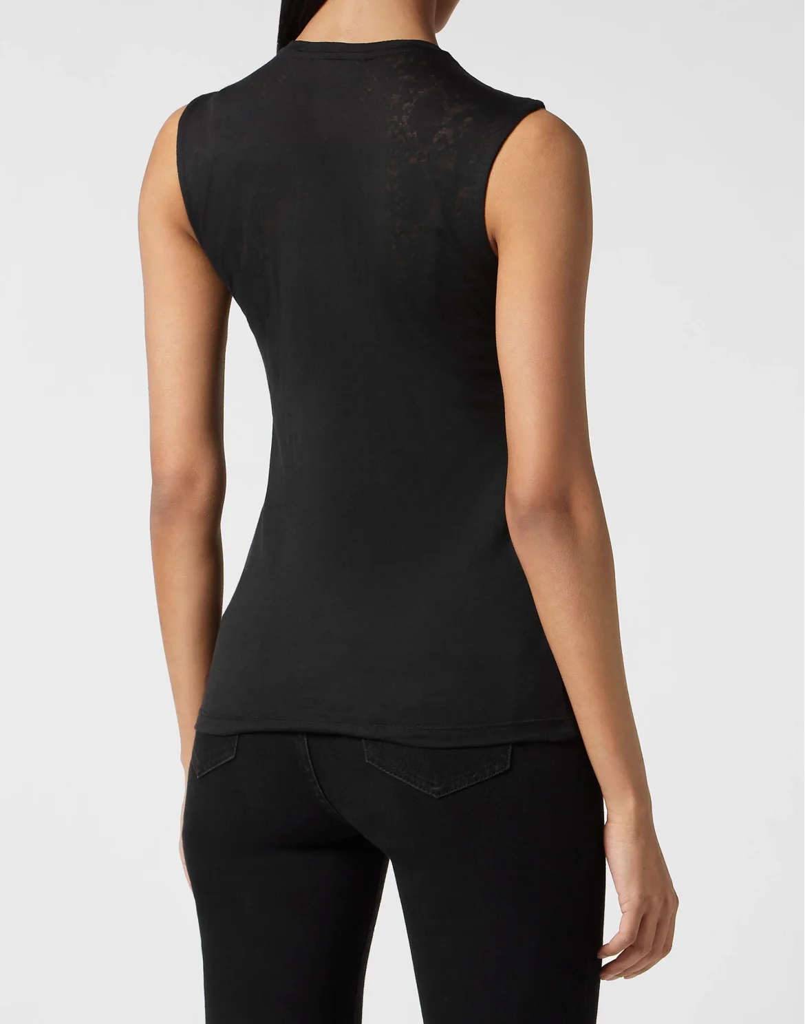 Tank Top with crystals Lace, цвет: Черный