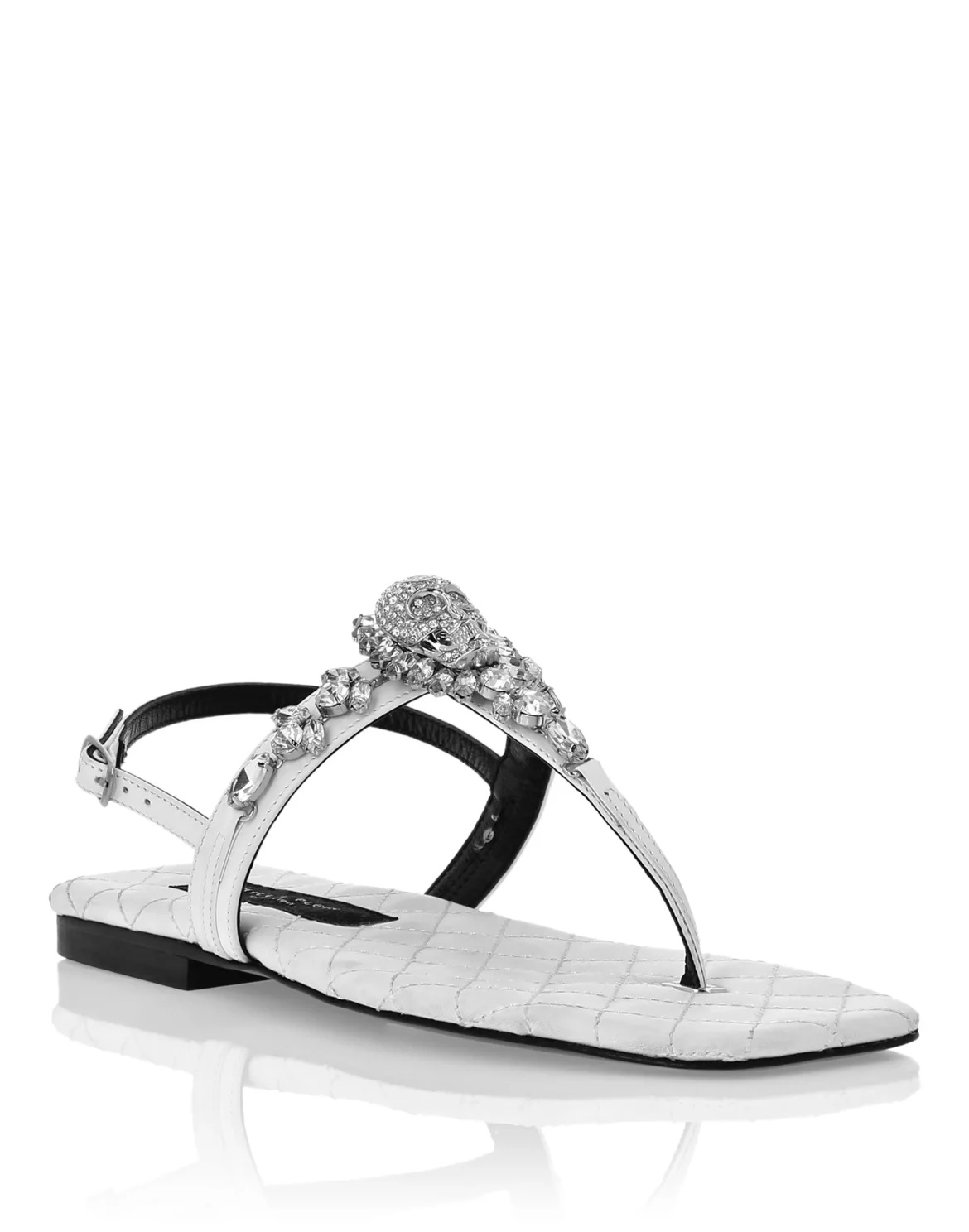 Flat Nappa Sandals Crystal, цвет: Белый
