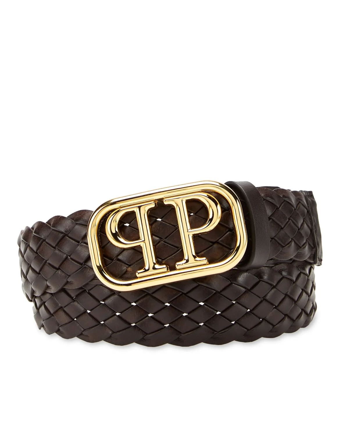 Leather Belt Crocco Print Philipp Plein TM, цвет: Коричневый