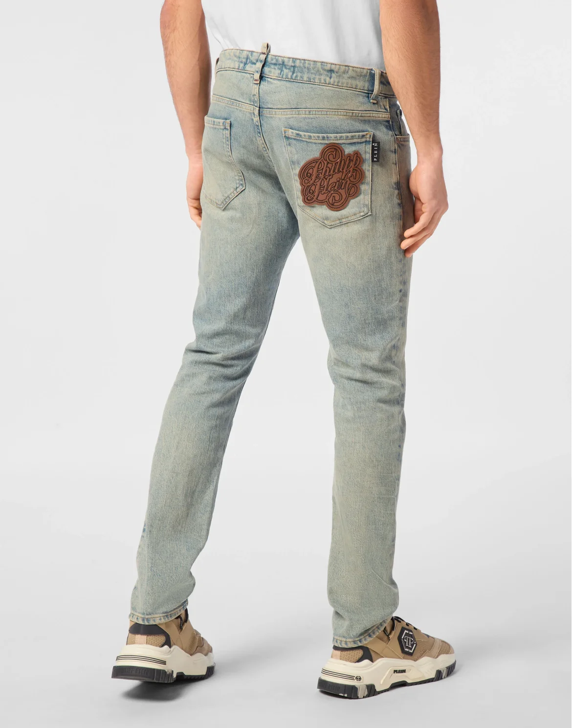 Denim Trousers Super Straight Cut 5 Pockets Signature, цвет: Синий