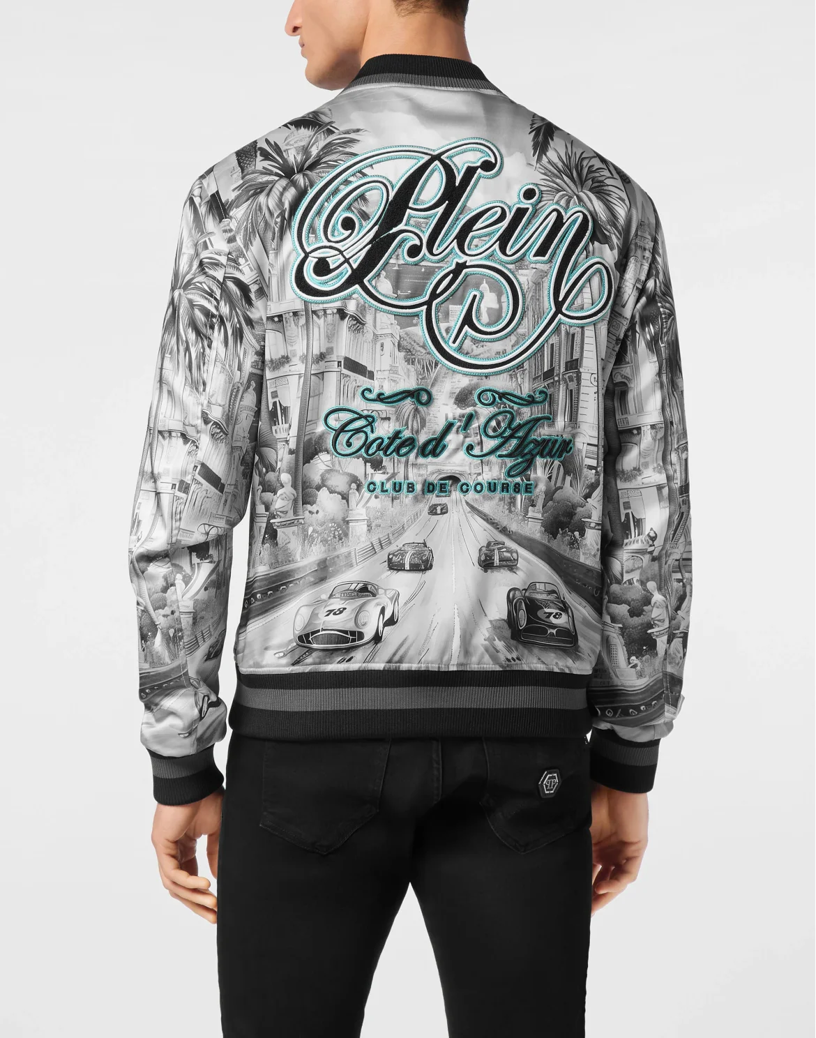 Satin Bomber Cote d'Azur, цвет: Черный