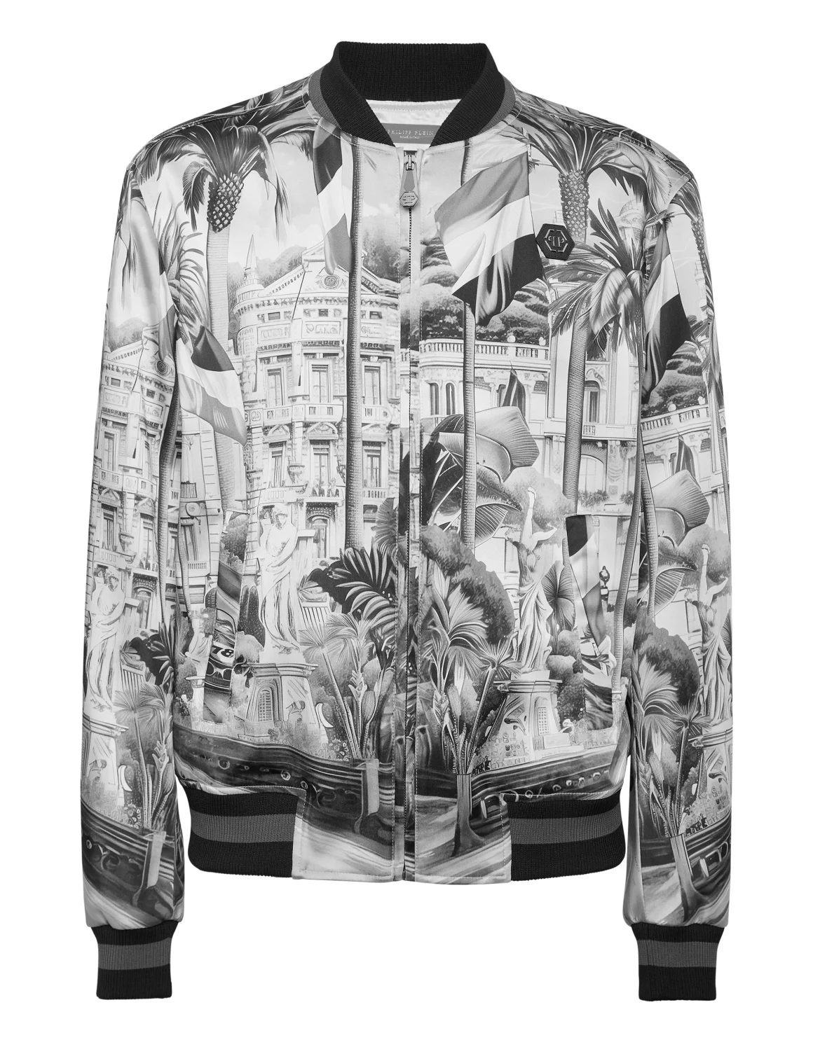 Satin Bomber Cote d'Azur, цвет: Черный