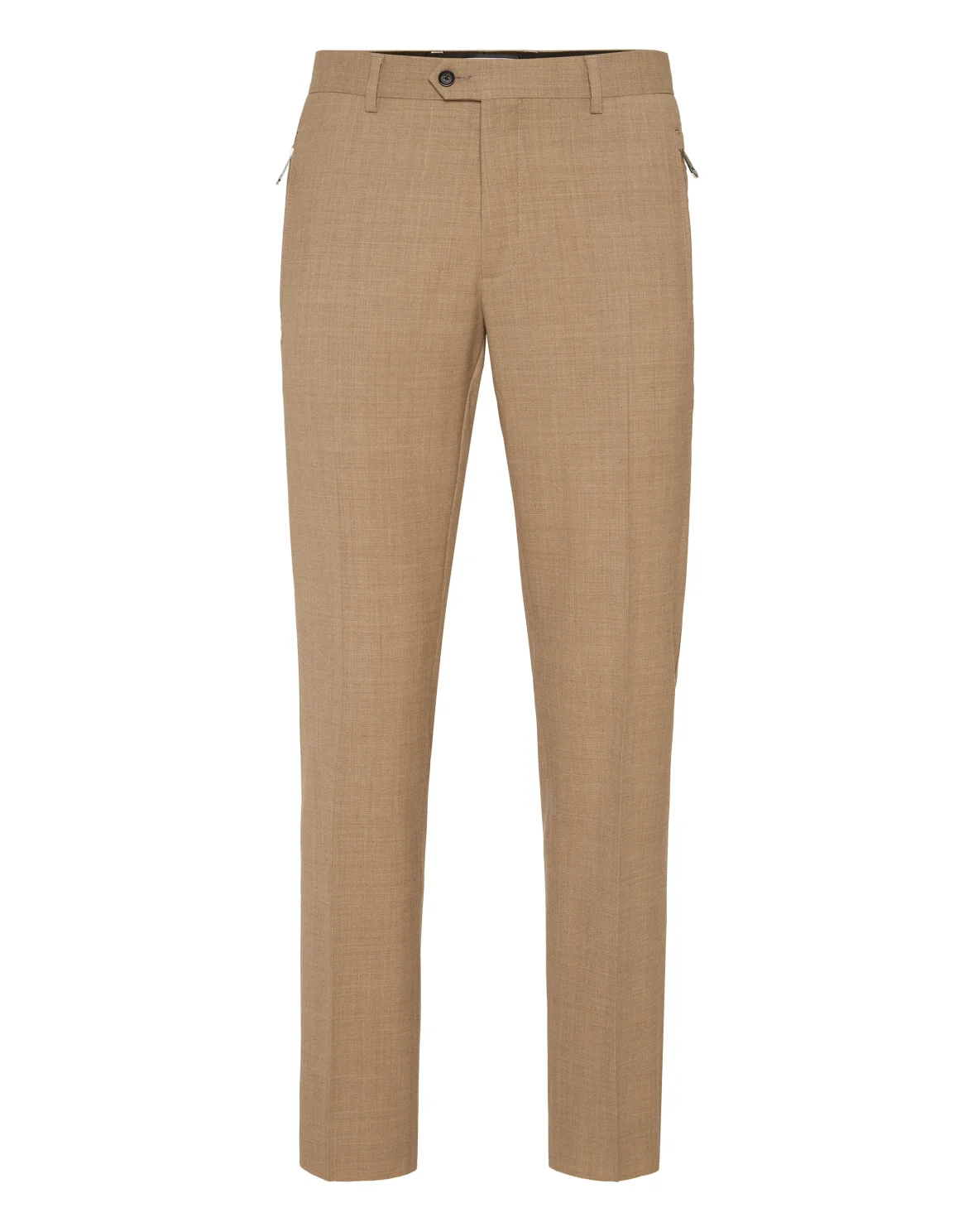Wide Leg Wool Trousers, цвет: Бежевый