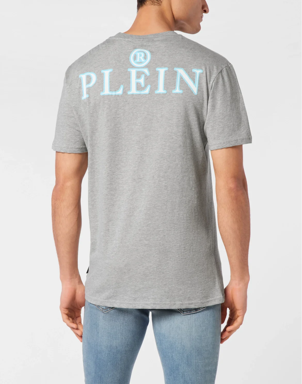 Jersey T-shirt Round Neck SS Iconic Plein, цвет: Серый