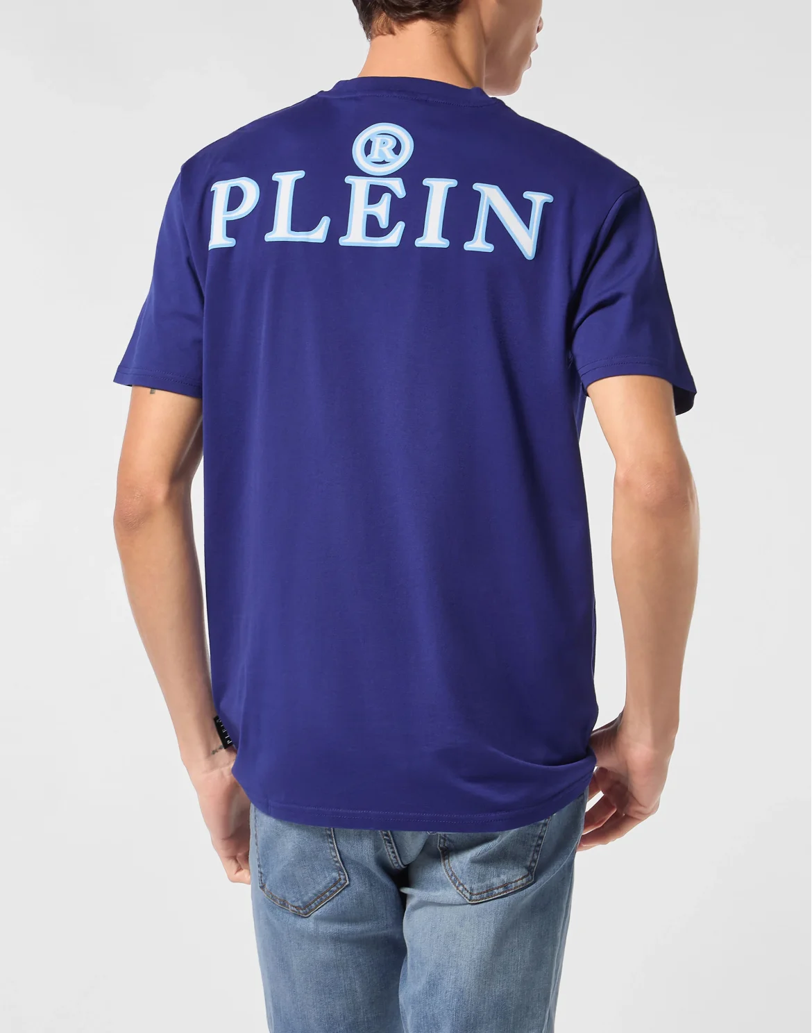 Jersey T-shirt Round Neck SS Iconic Plein, цвет: Синий