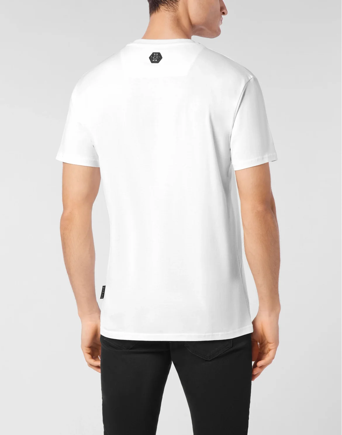 Jersey T-shirt Round Neck SS Strass Hexagon, цвет: Белый