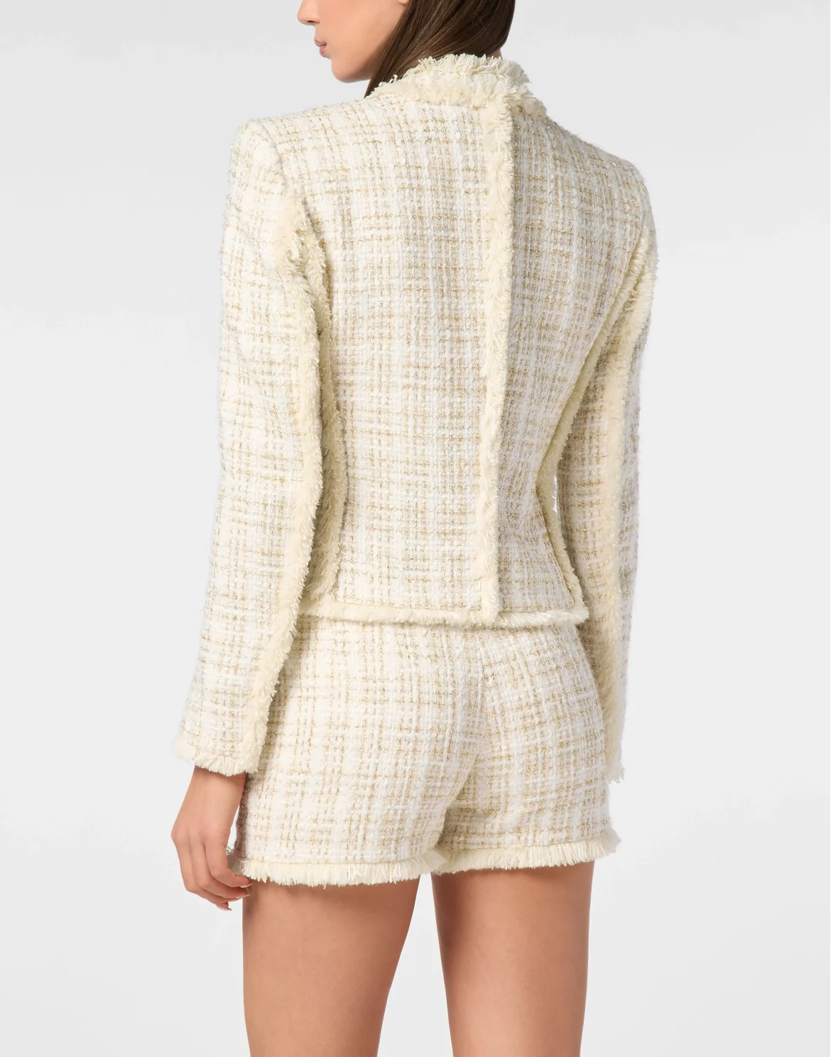 Tweed Bolero Blazer, цвет: Белый
