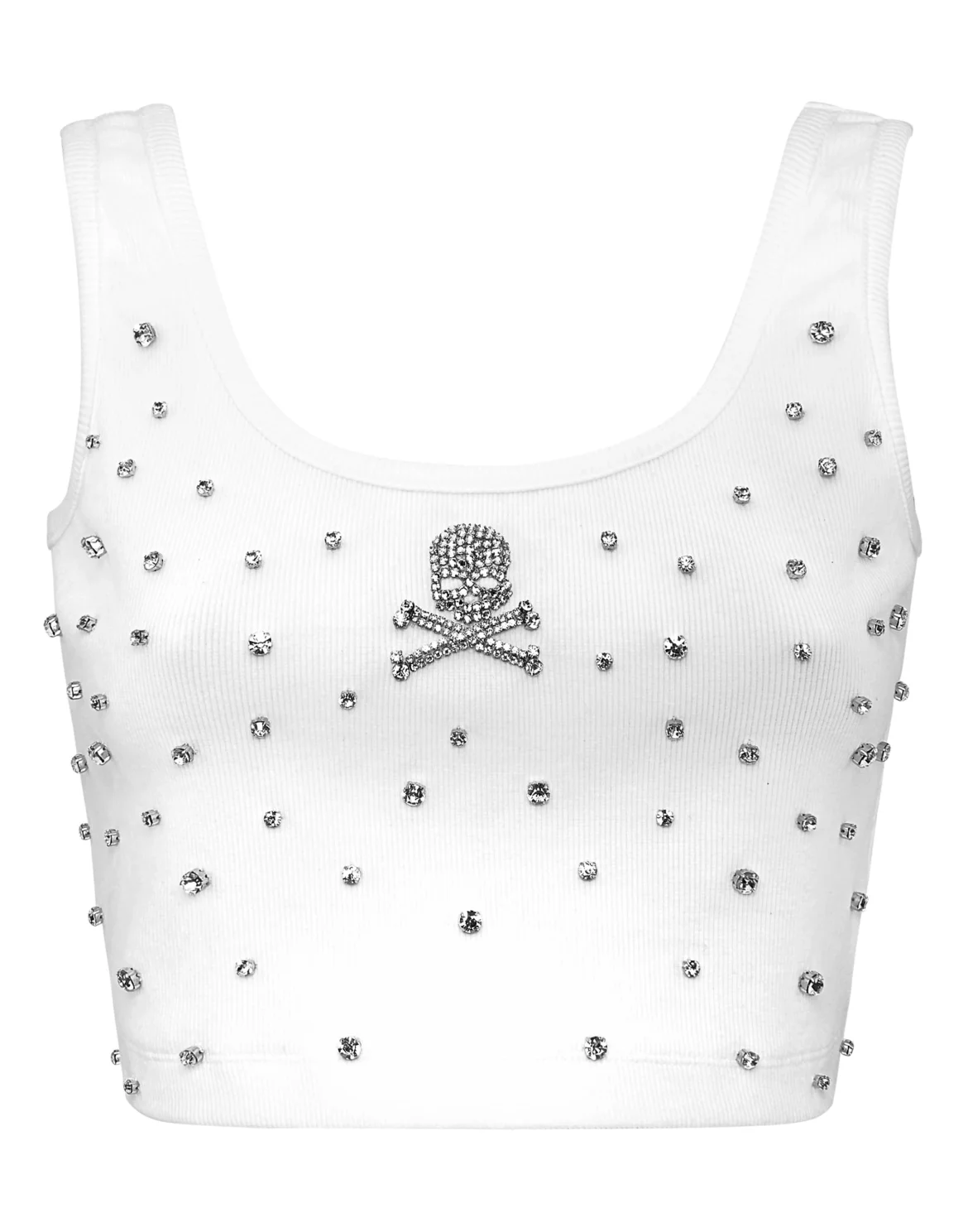 Jersey Rib Cropped Top Stones, цвет: Белый