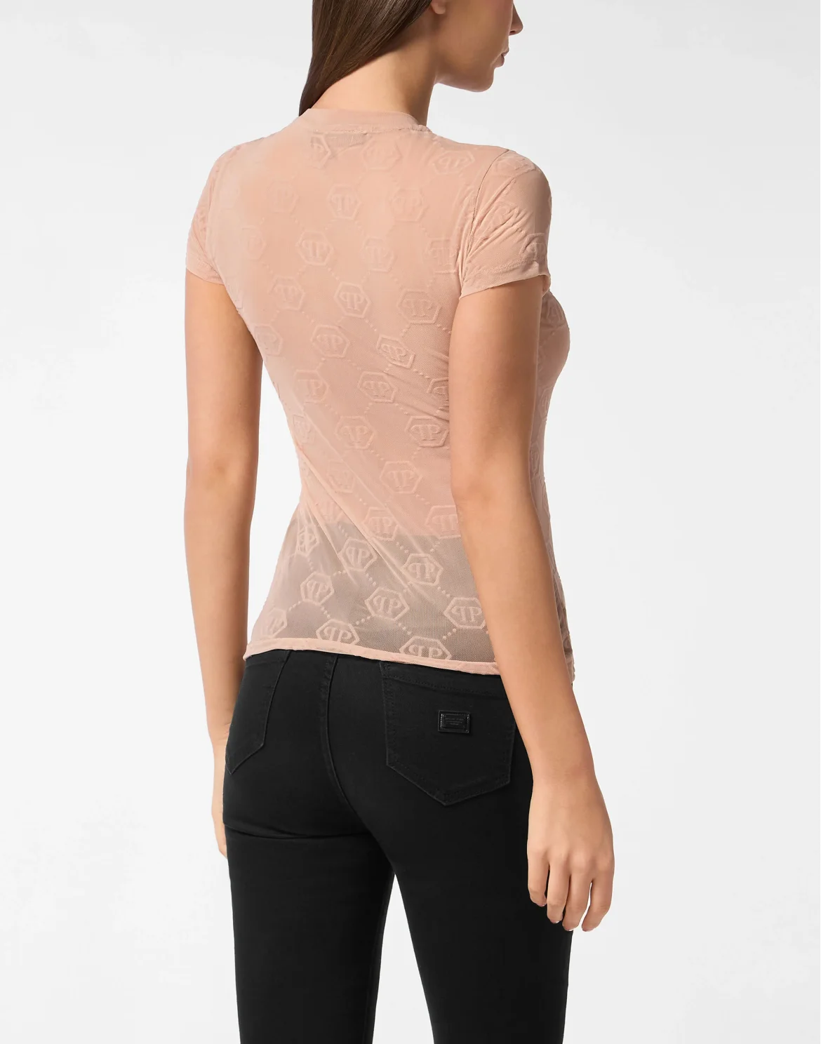 Tulle T-Shirt Sexy Pure SS Monogram, цвет: Розовый