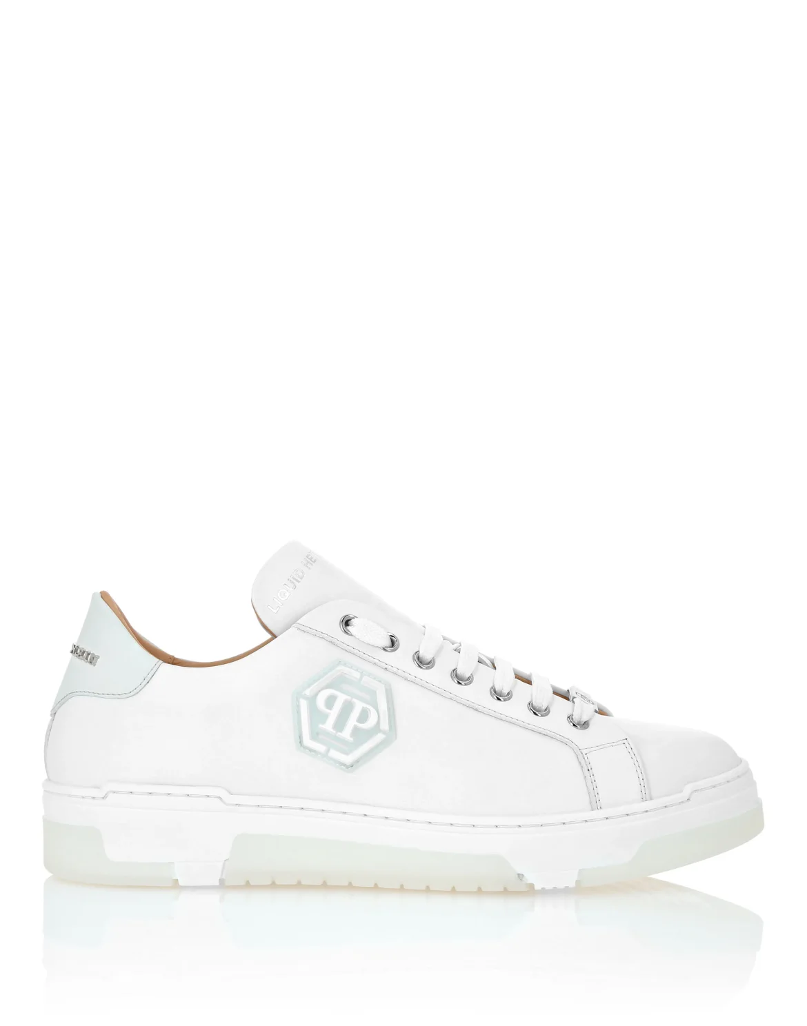 Leather Lo-Top Sneakers Hexagon, цвет: Белый