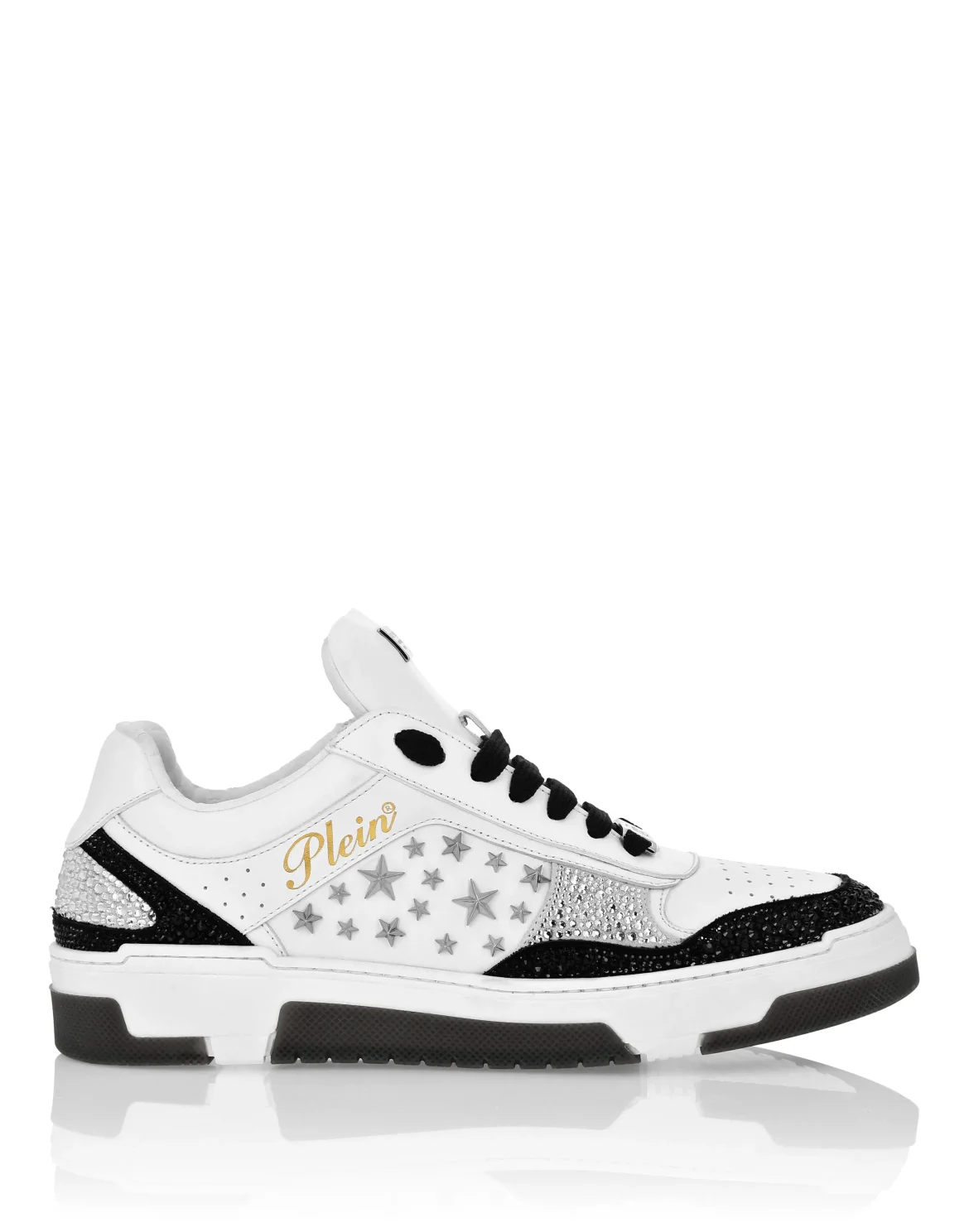 Low-Top Sneakers Mix Studs Star, цвет: Черный