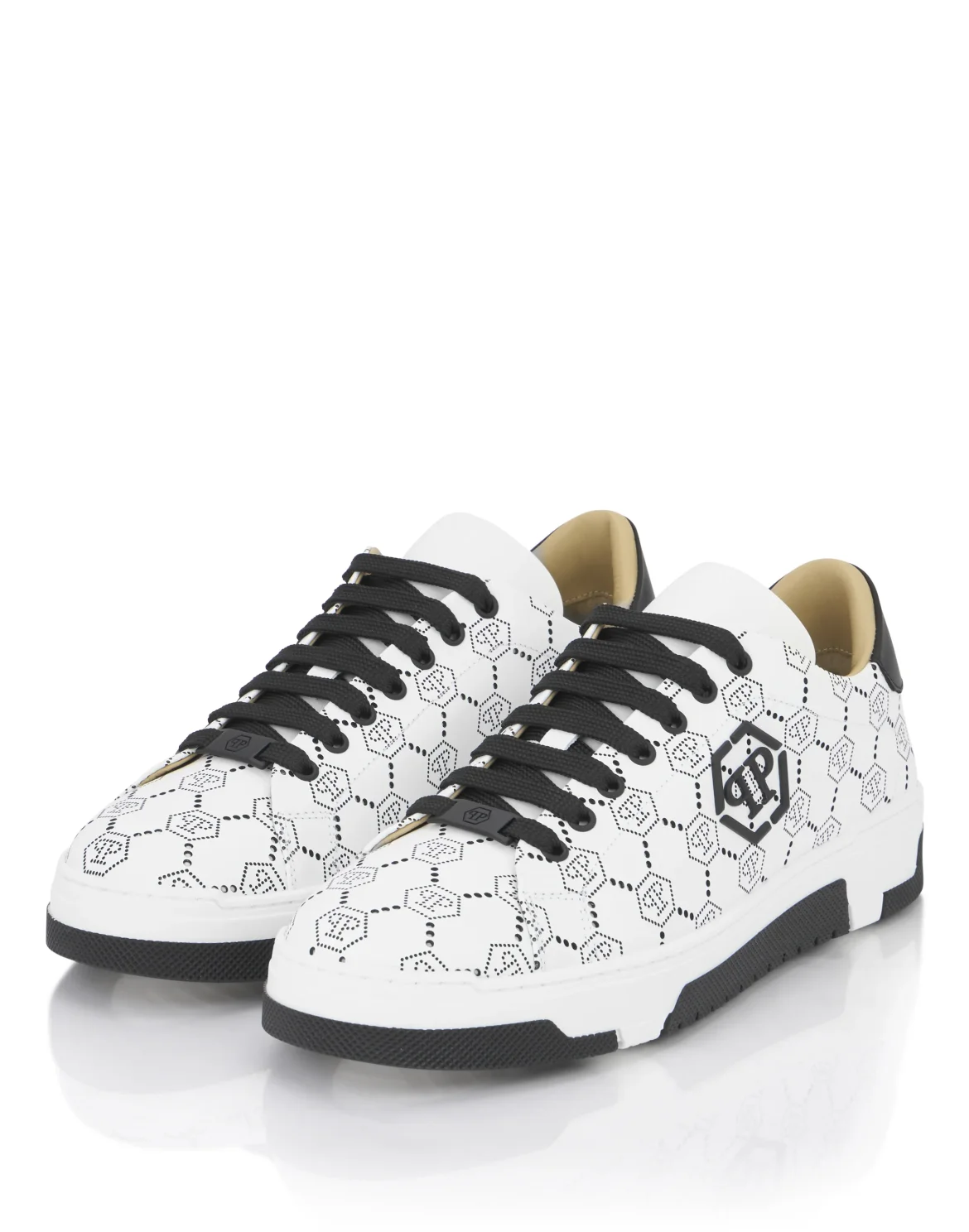 Low Top Leather Skeakers Matte Monogram, цвет: Черный