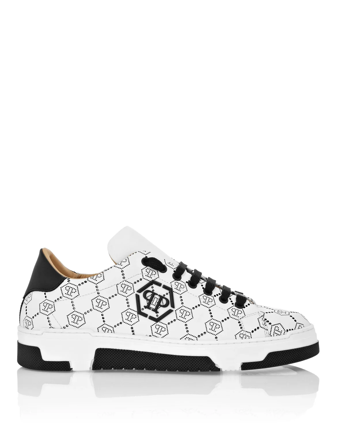 Low Top Leather Skeakers Matte Monogram, цвет: Черный