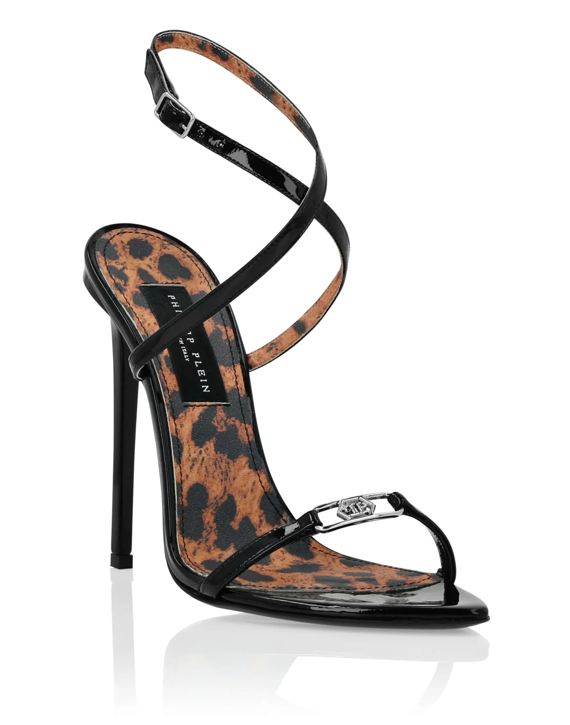 Leather Sandals High Heels, цвет: Черный