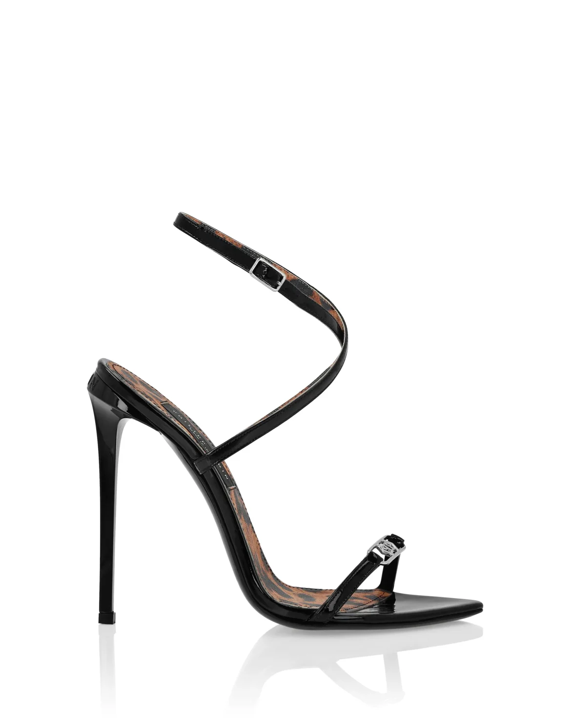 Leather Sandals High Heels, цвет: Черный
