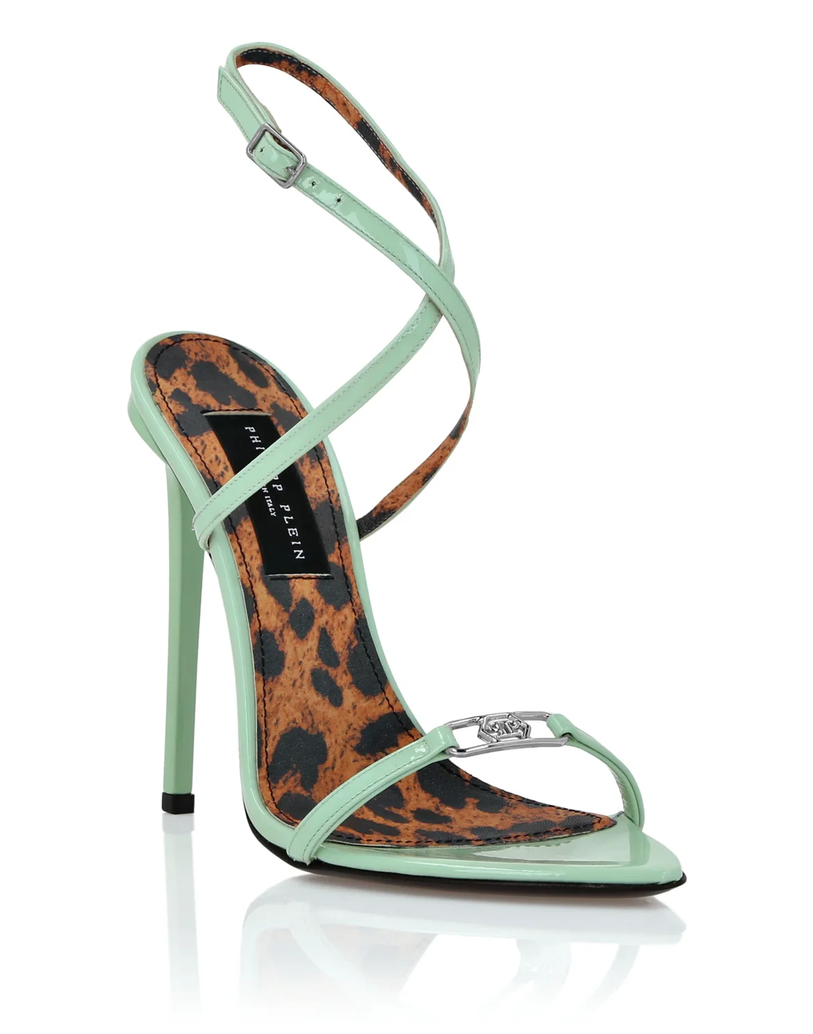 Leather Sandals High Heels, цвет: Зеленый