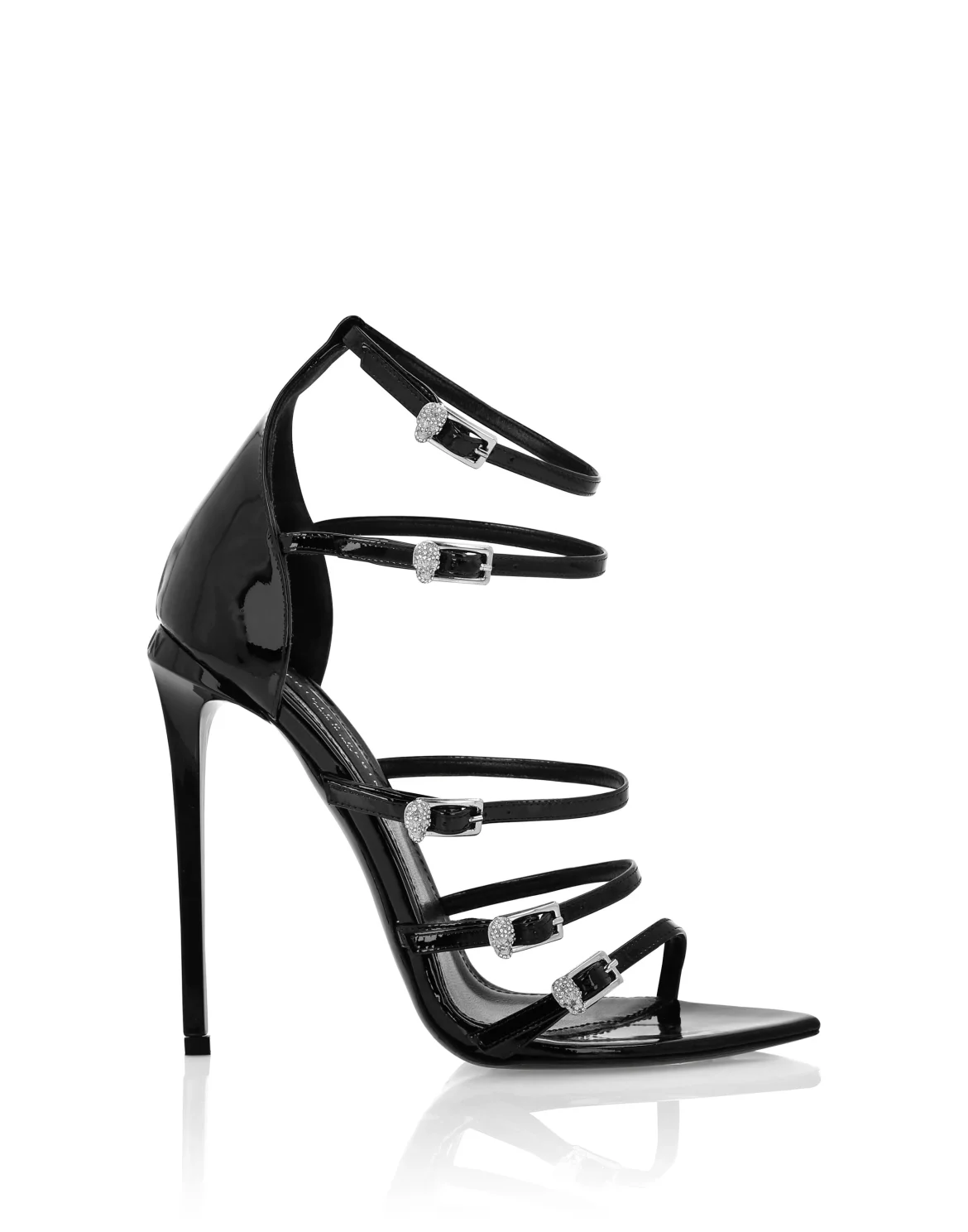 Sandals High Heels Mignon Patent, цвет: Черный